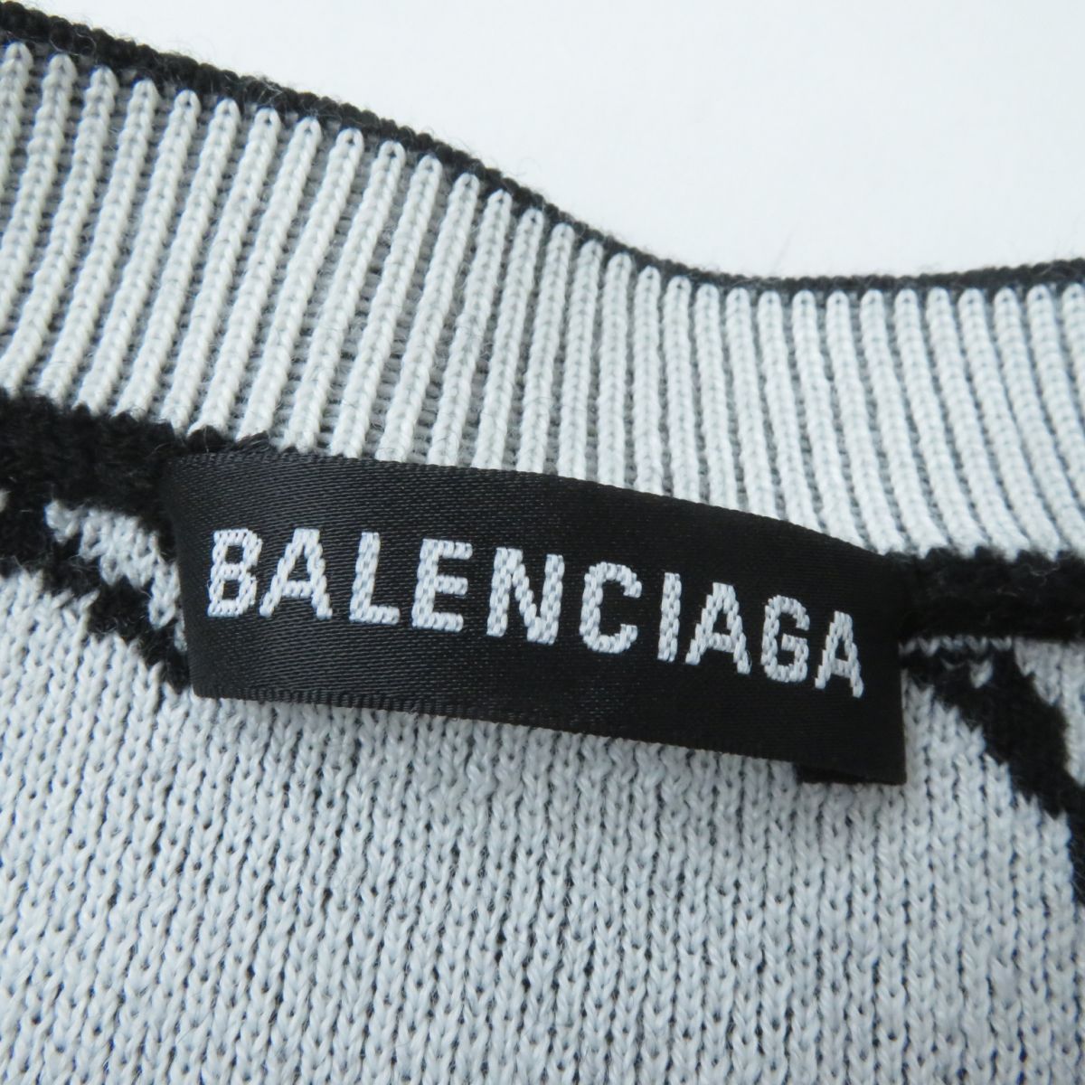 Balenciaga Scribble Jacquard Logo Knit Sweater M