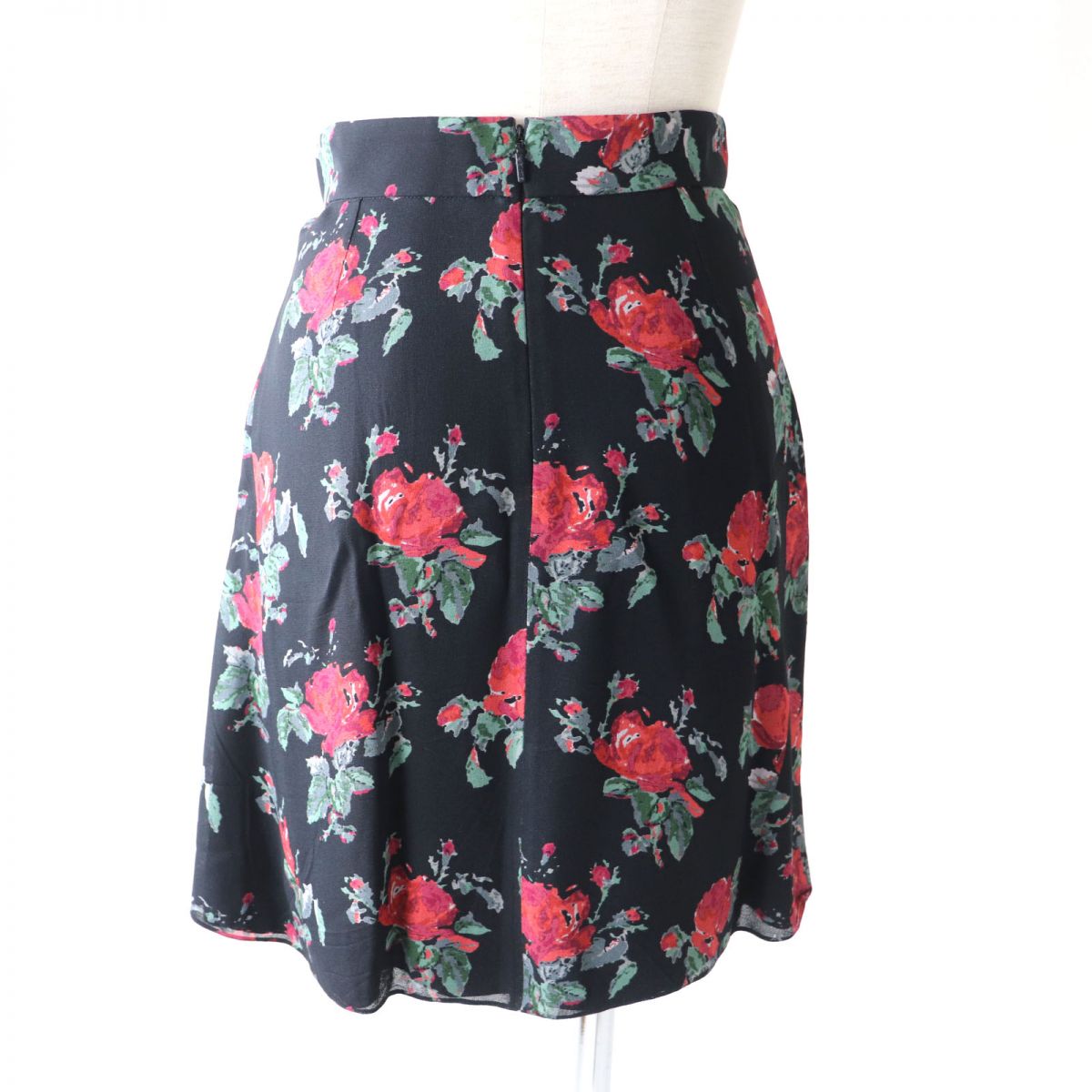 Saint Laurent Floral Chiffon Skirt Multicolor