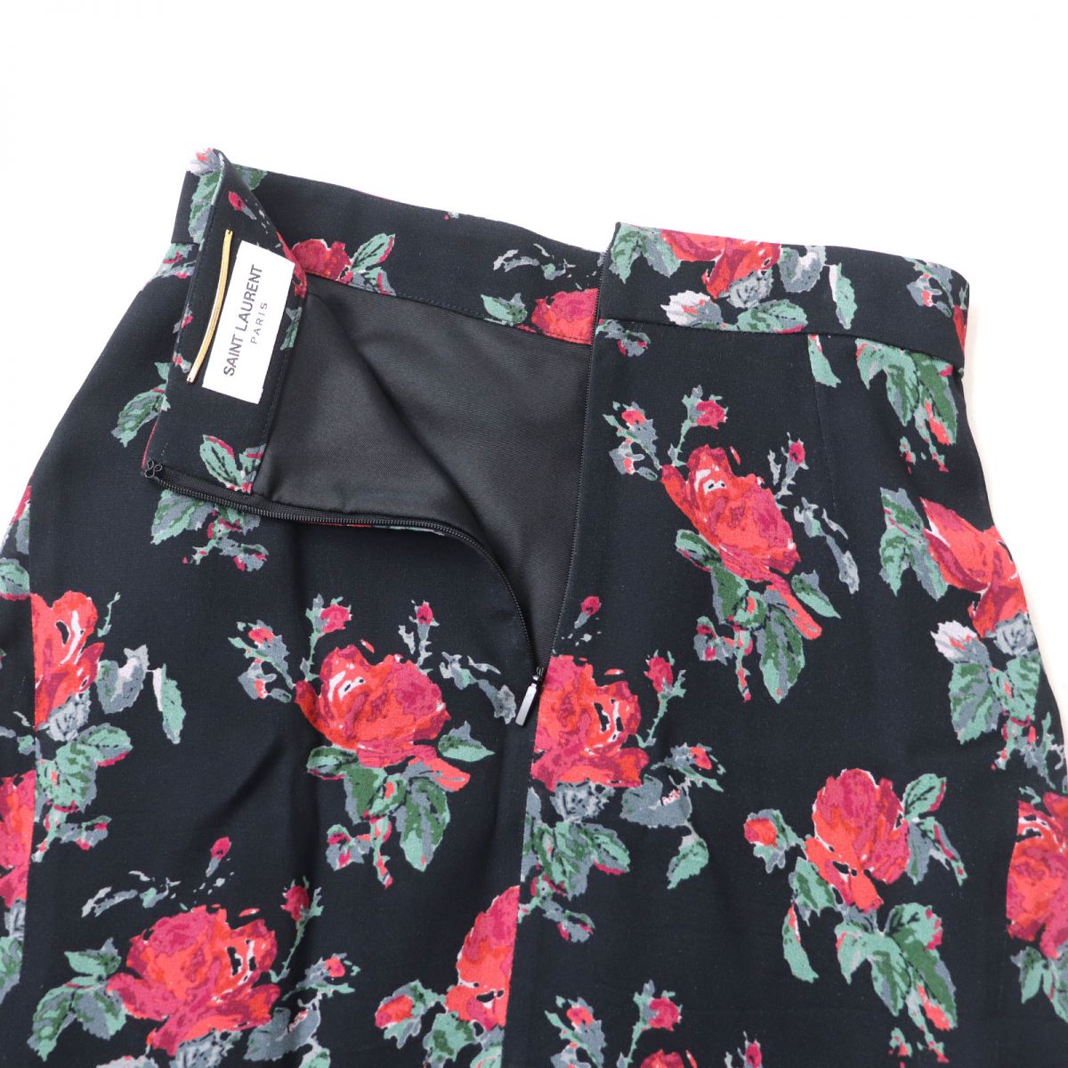 Saint Laurent Floral Chiffon Skirt Multicolor