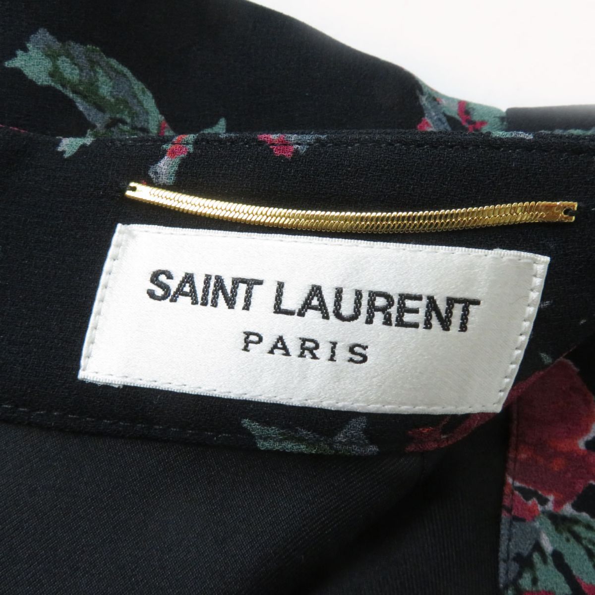 Saint Laurent Floral Chiffon Skirt Multicolor