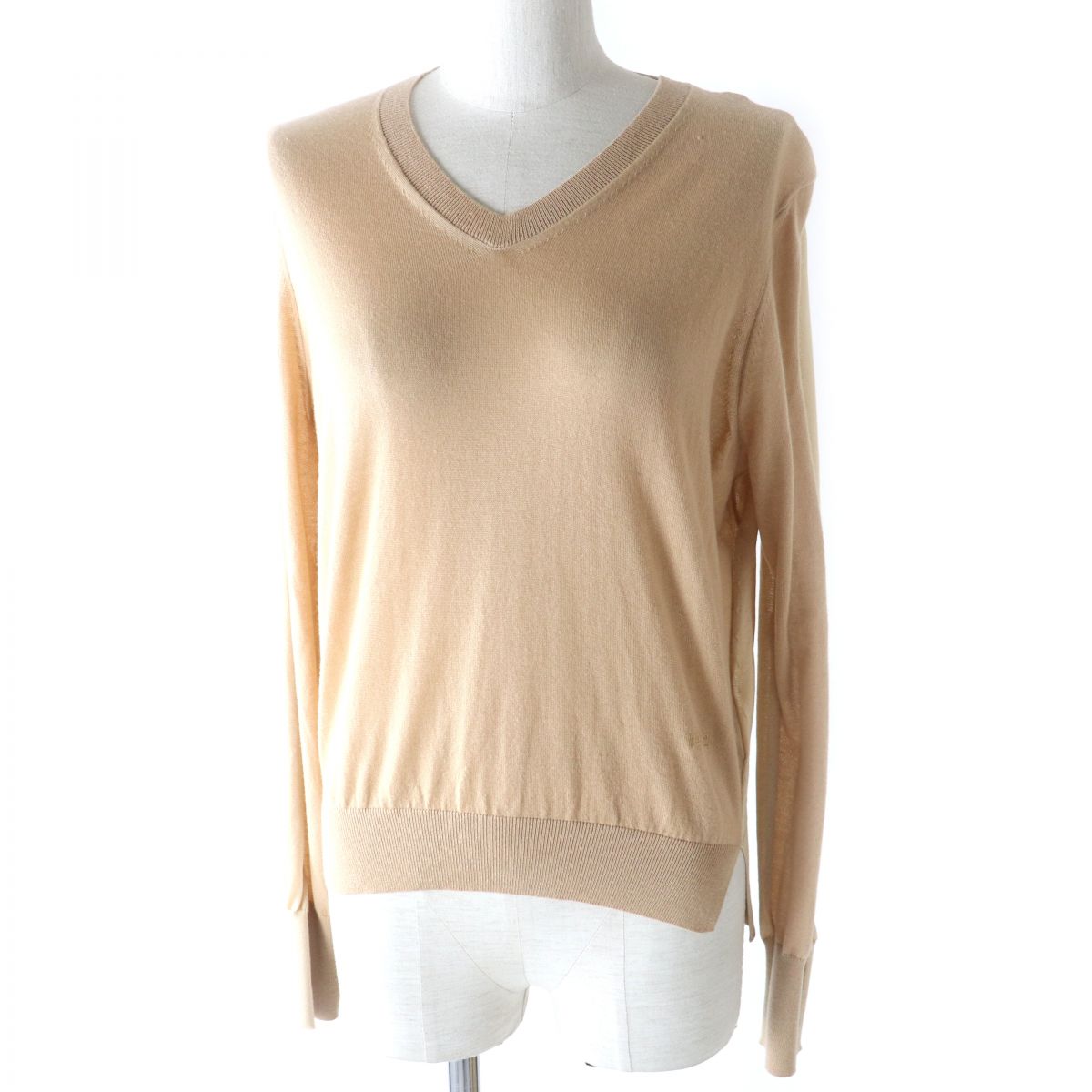 MONCLER 1952 SCOLLO V-neck Cashmere Knit Top XS