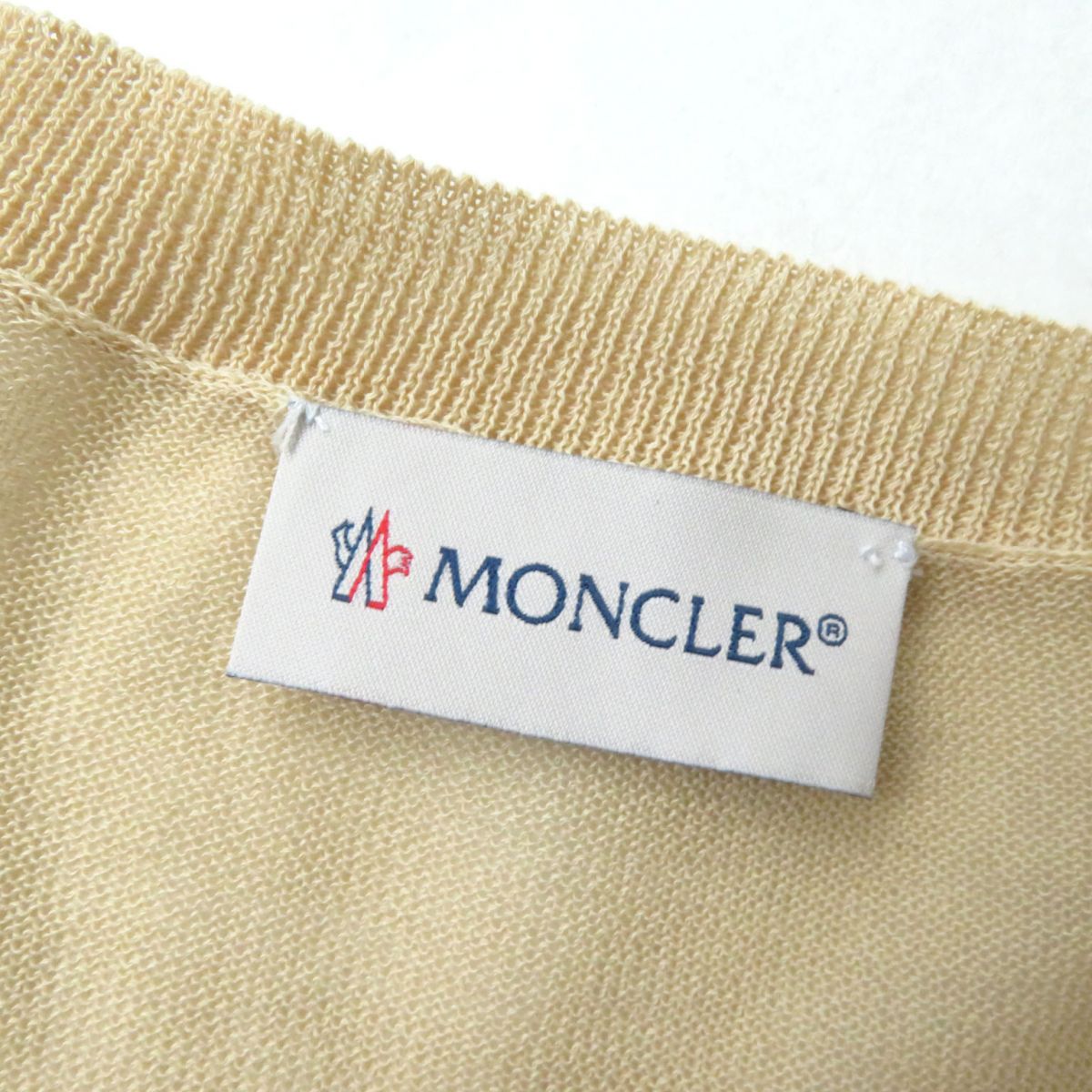 MONCLER 1952 SCOLLO V-neck Cashmere Knit Top XS