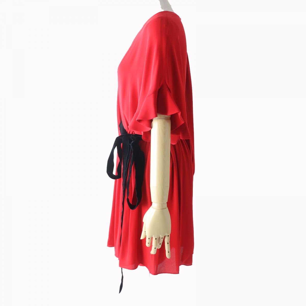 VALENTINO Asymmetrical Silk Dress Red Size 42