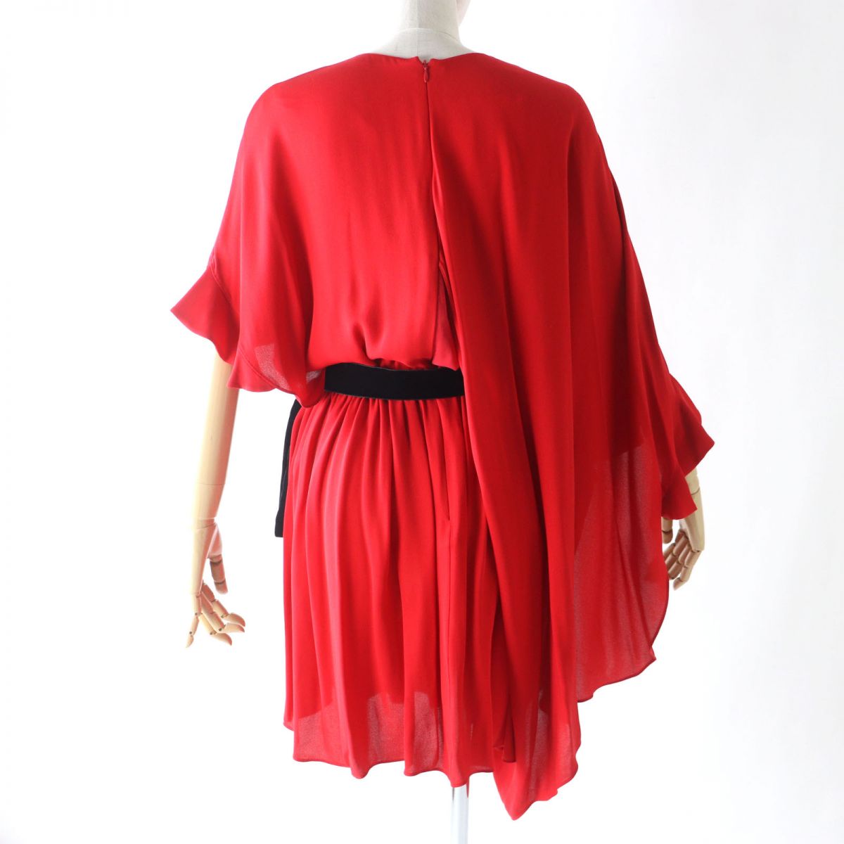 VALENTINO Asymmetrical Silk Dress Red Size 42