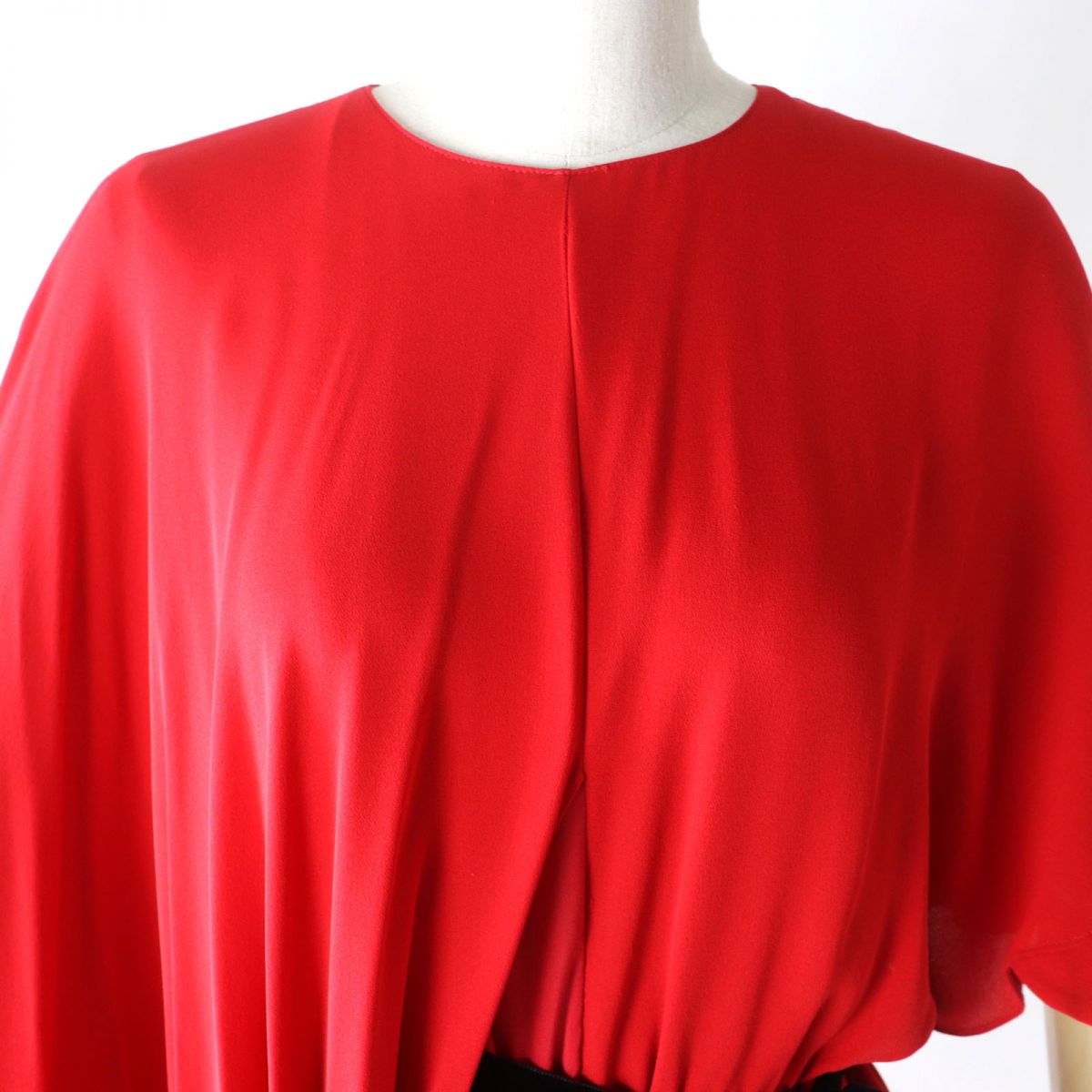 VALENTINO Asymmetrical Silk Dress Red Size 42