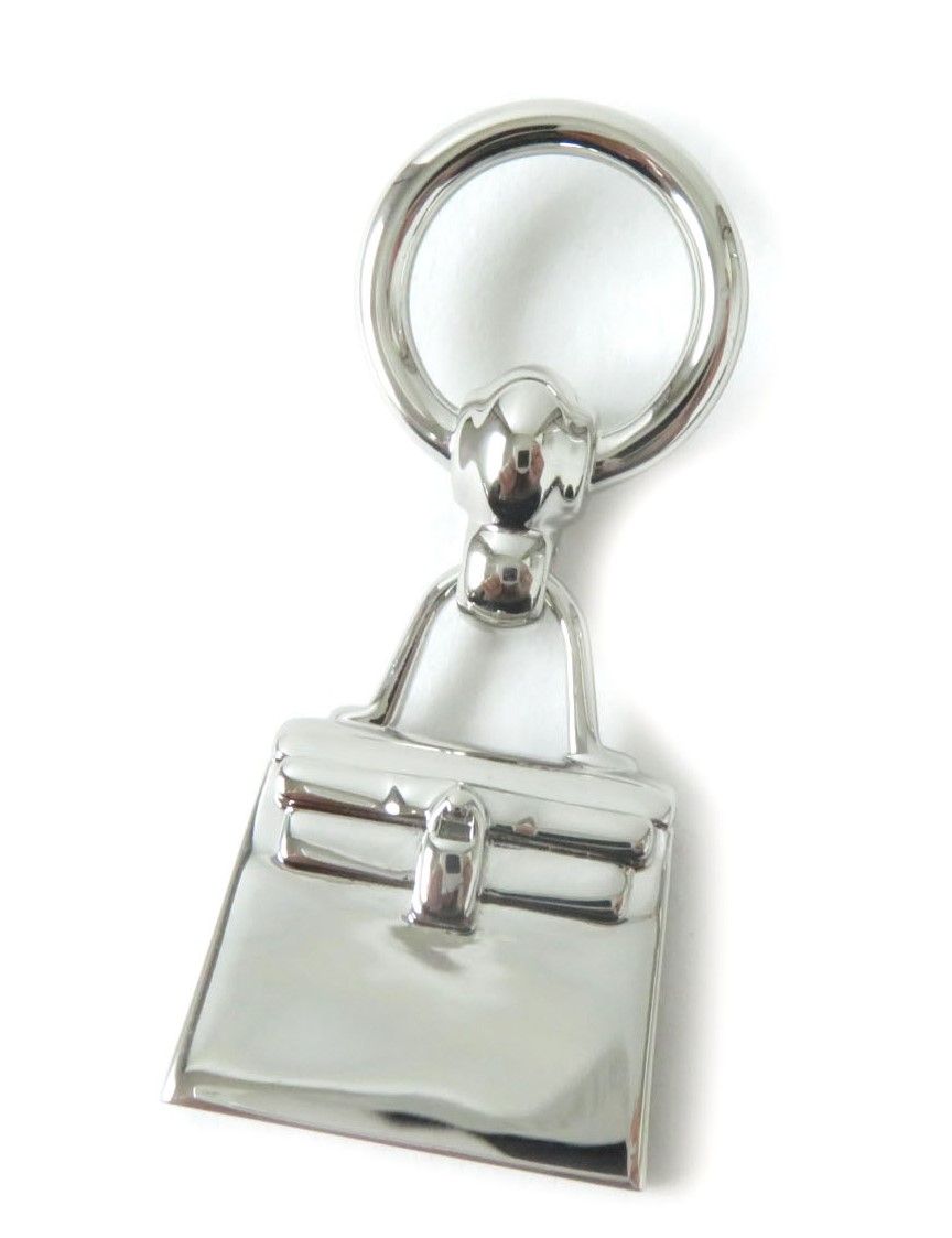 HERMES Kelly Amulet Pendant Necklace Silver