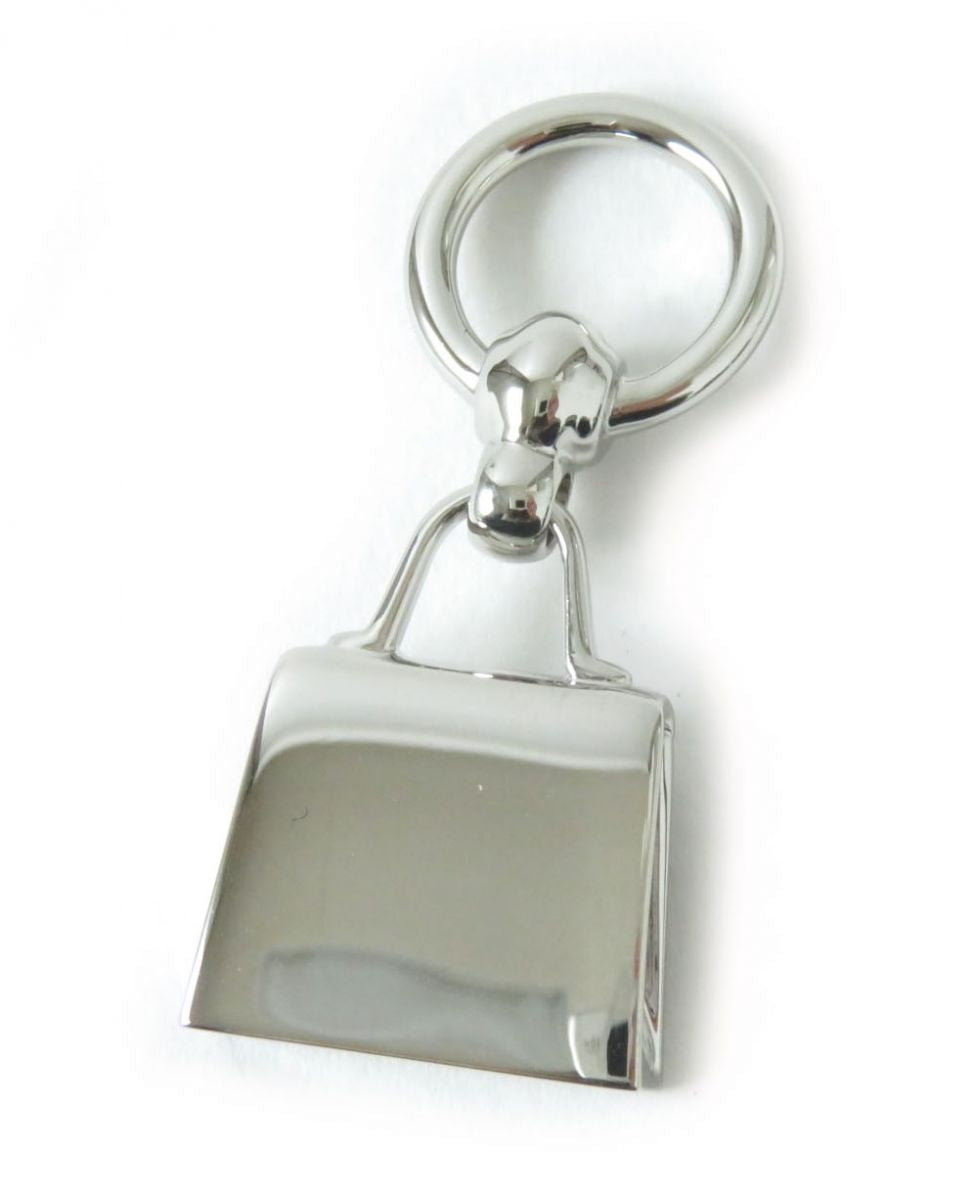 HERMES Kelly Amulet Pendant Necklace Silver