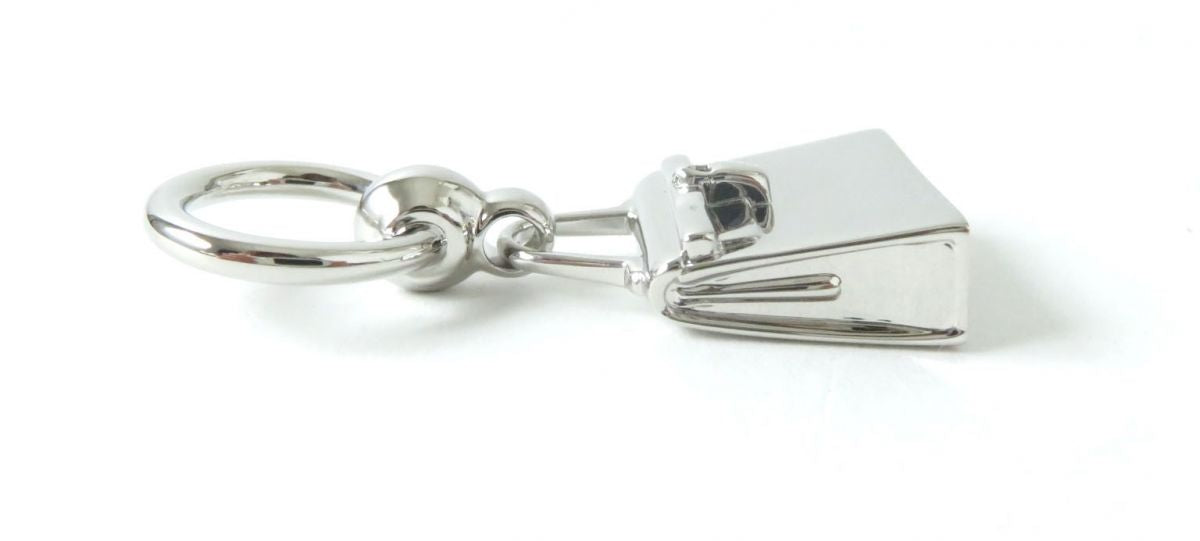 HERMES Kelly Amulet Pendant Necklace Silver