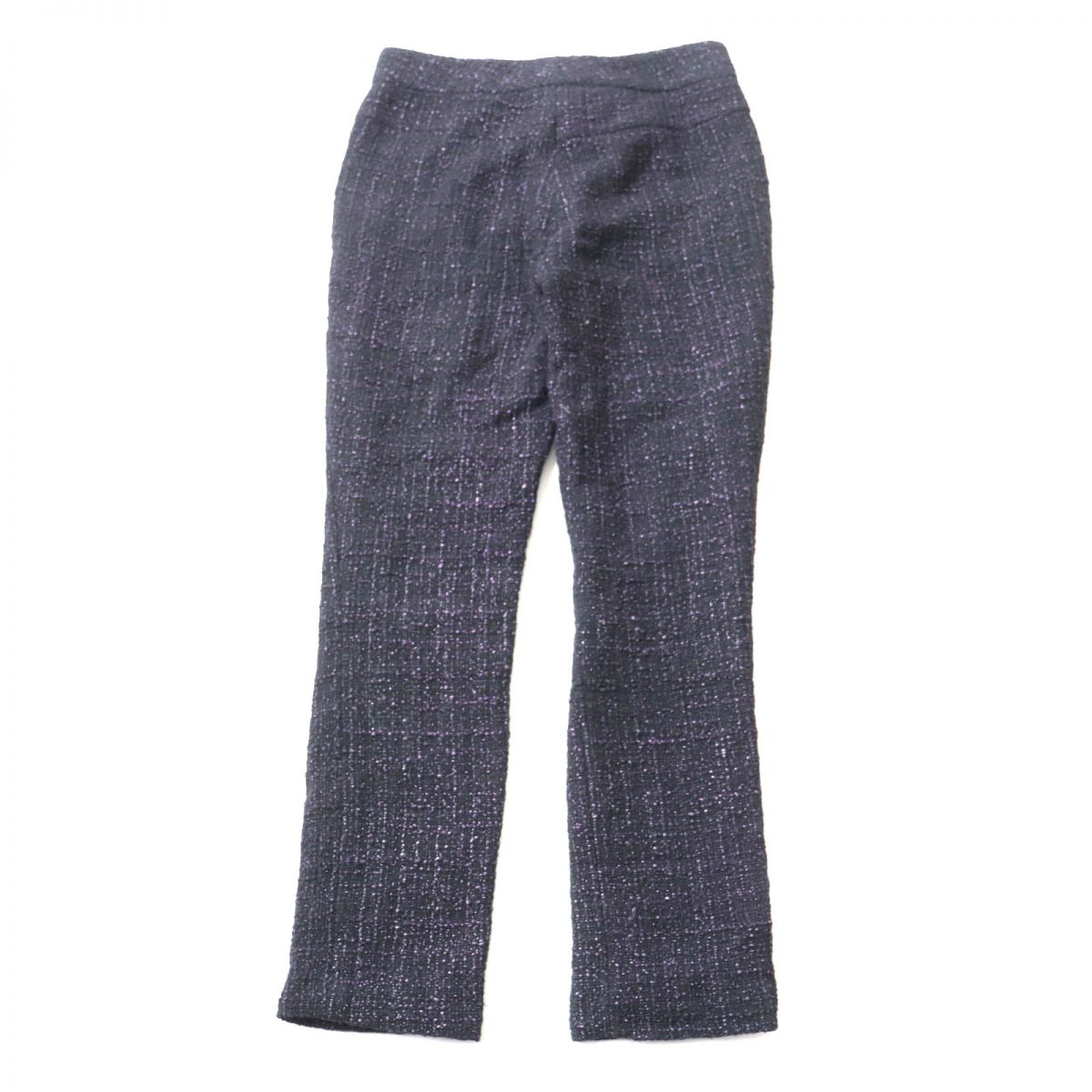 Chanel Tweed Long Pants Purple Size 34