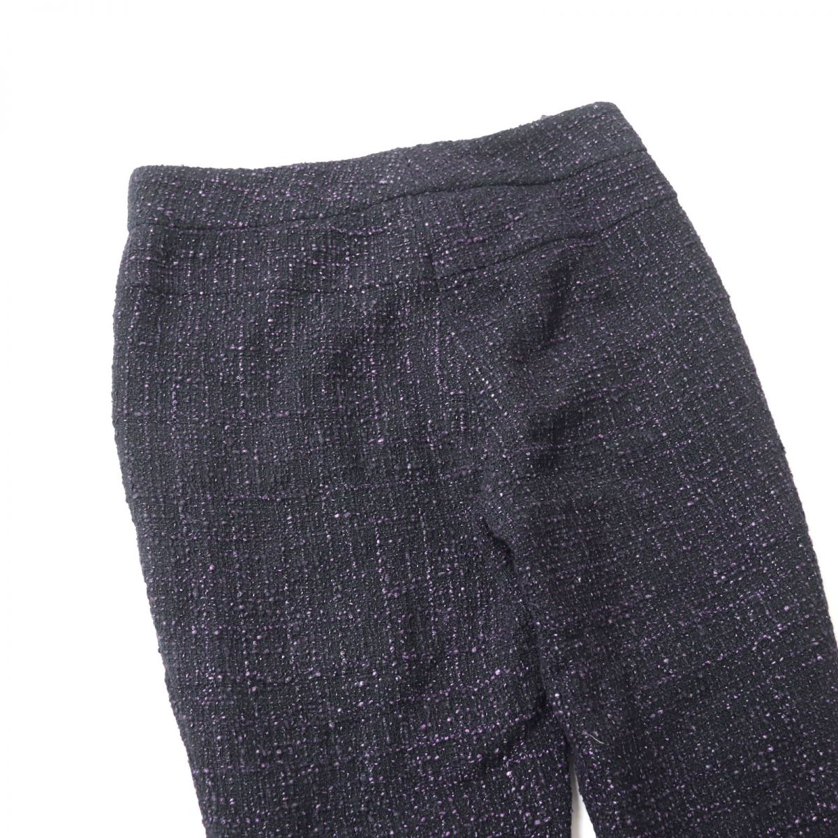 Chanel Tweed Long Pants Purple Size 34