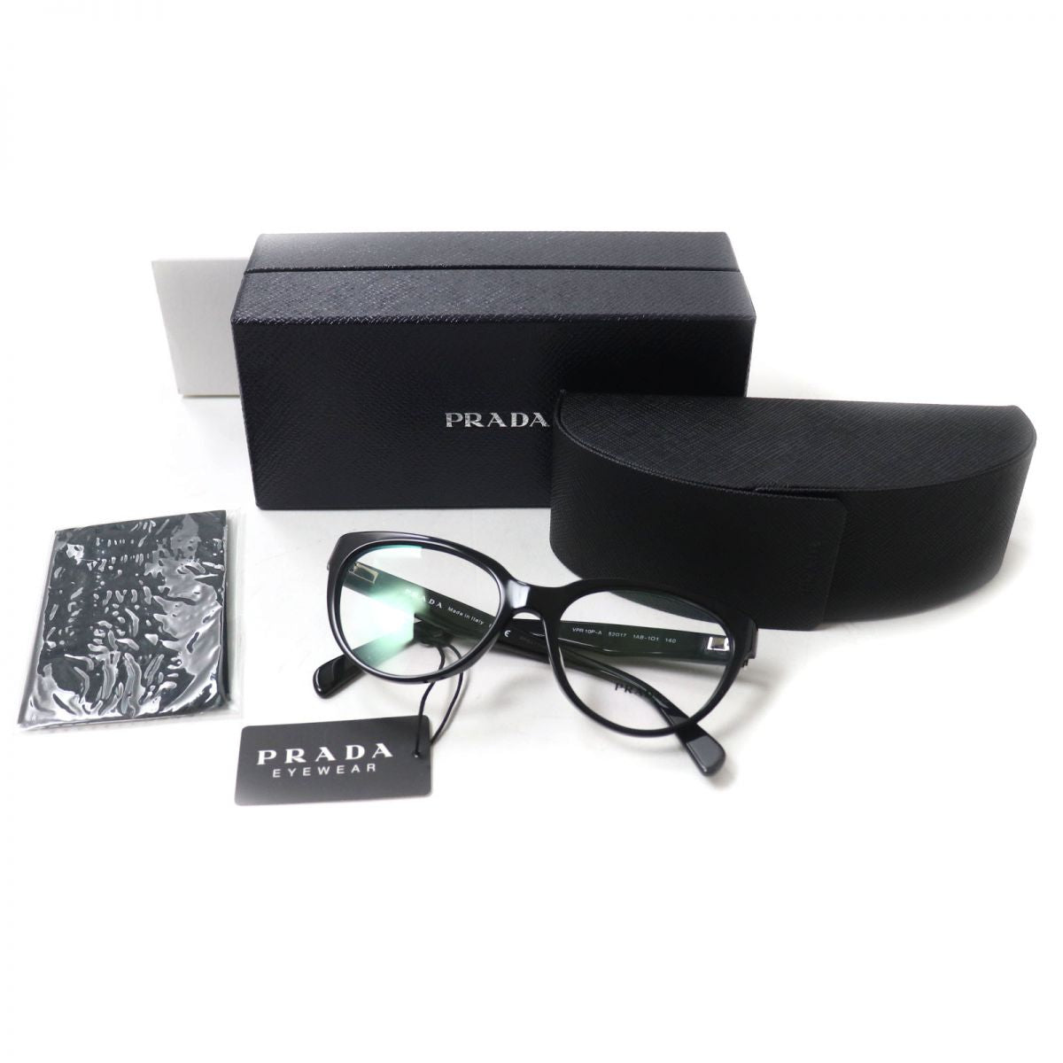 Prada 1AB101 Side Logo Glasses Black