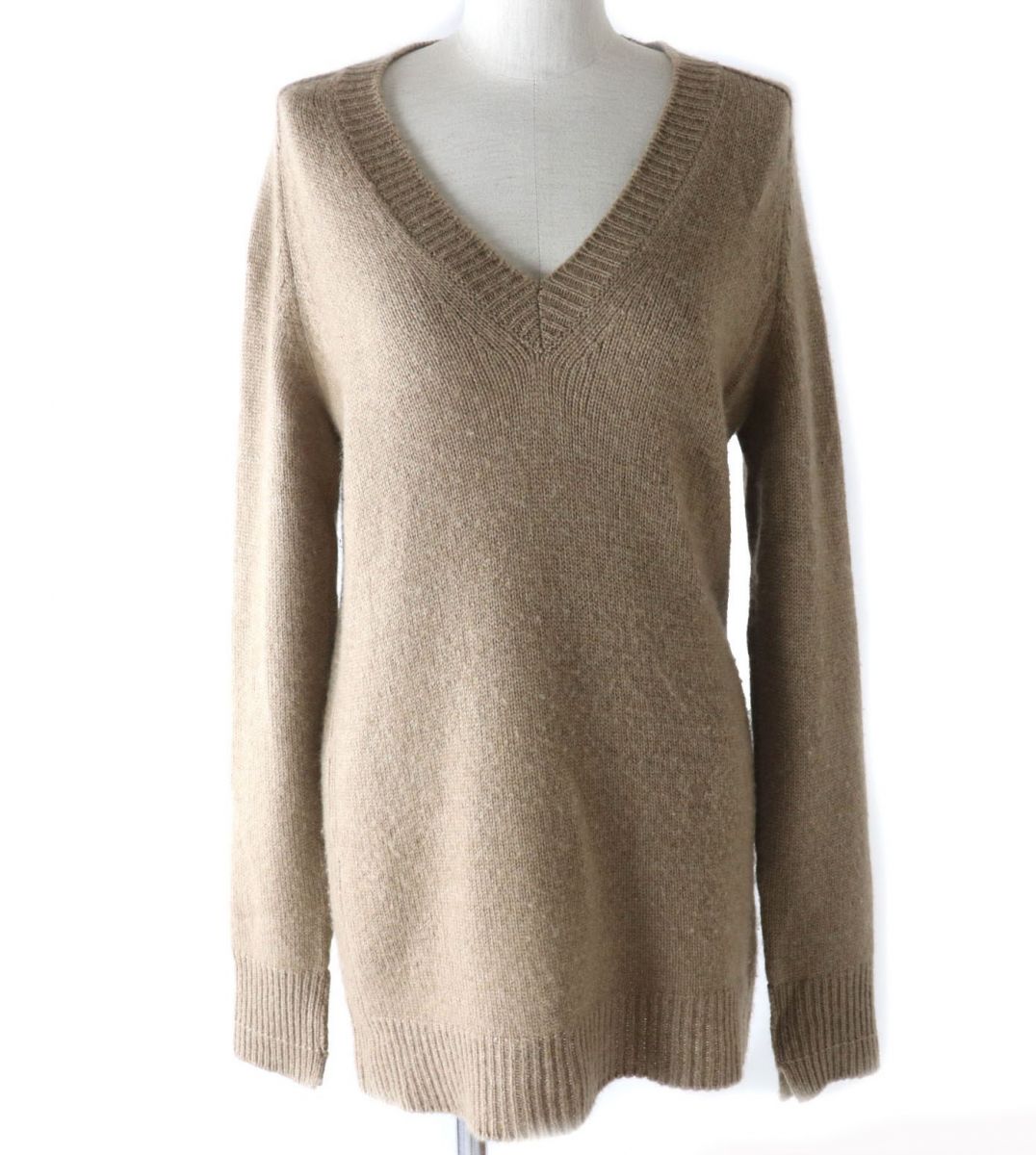 CELINE Cashmere V-Neck Sweater XS Brown