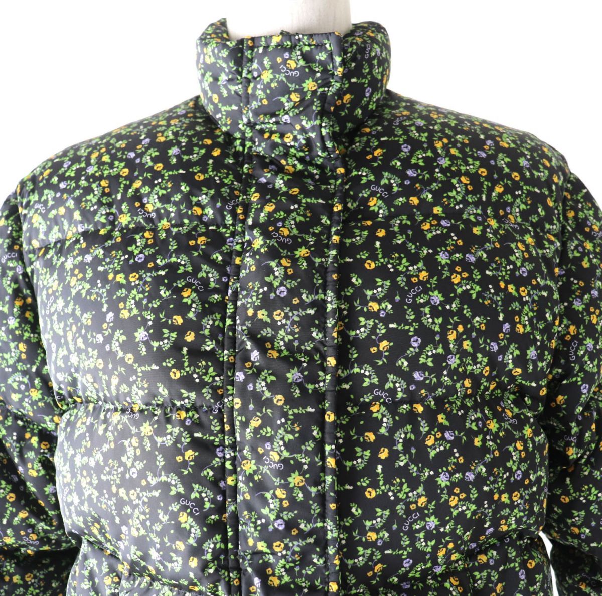 GUCCI Flower Print Down Jacket Multicolor