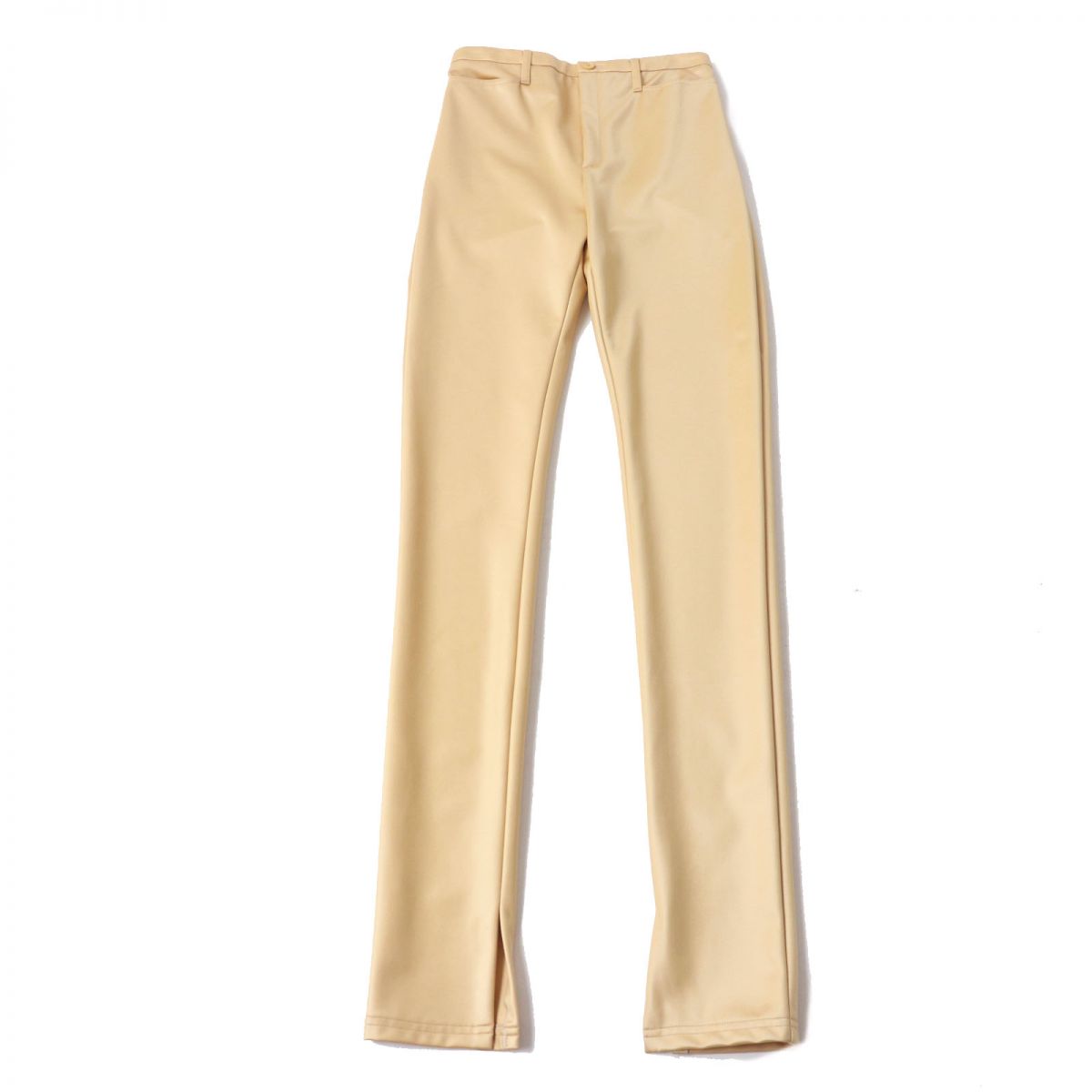 Balenciaga Glossy Slim Slit Pants Gold 36