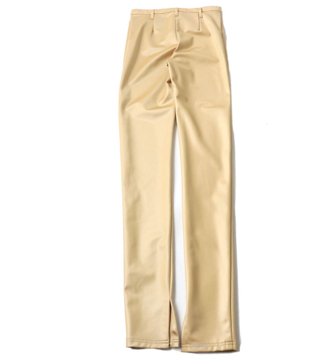 Balenciaga Glossy Slim Slit Pants Gold 36