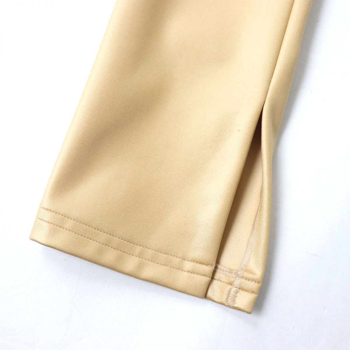 Balenciaga Glossy Slim Slit Pants Gold 36