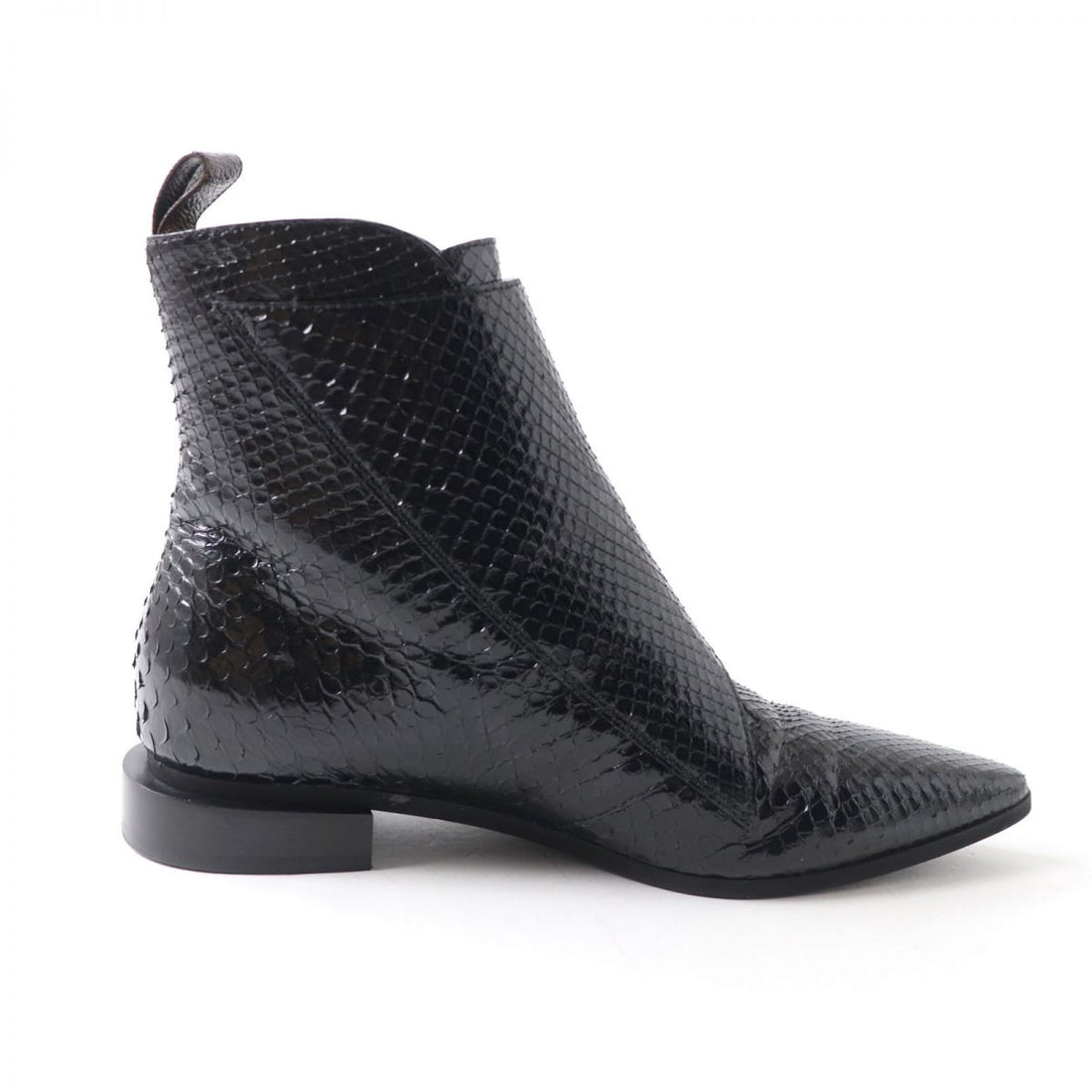 Louis Vuitton Python Leather Ankle Boots Black 36.5