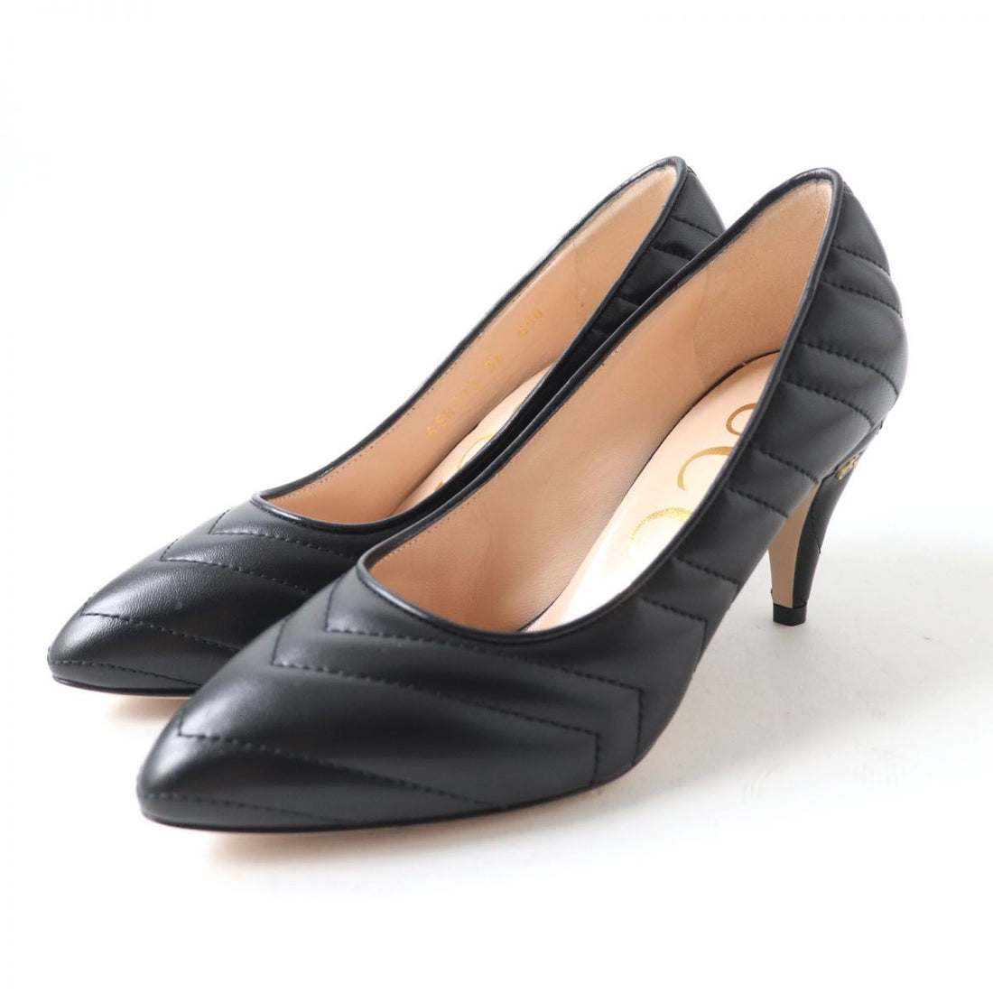 Gucci GG Marmont Leather Pumps Black Size 35