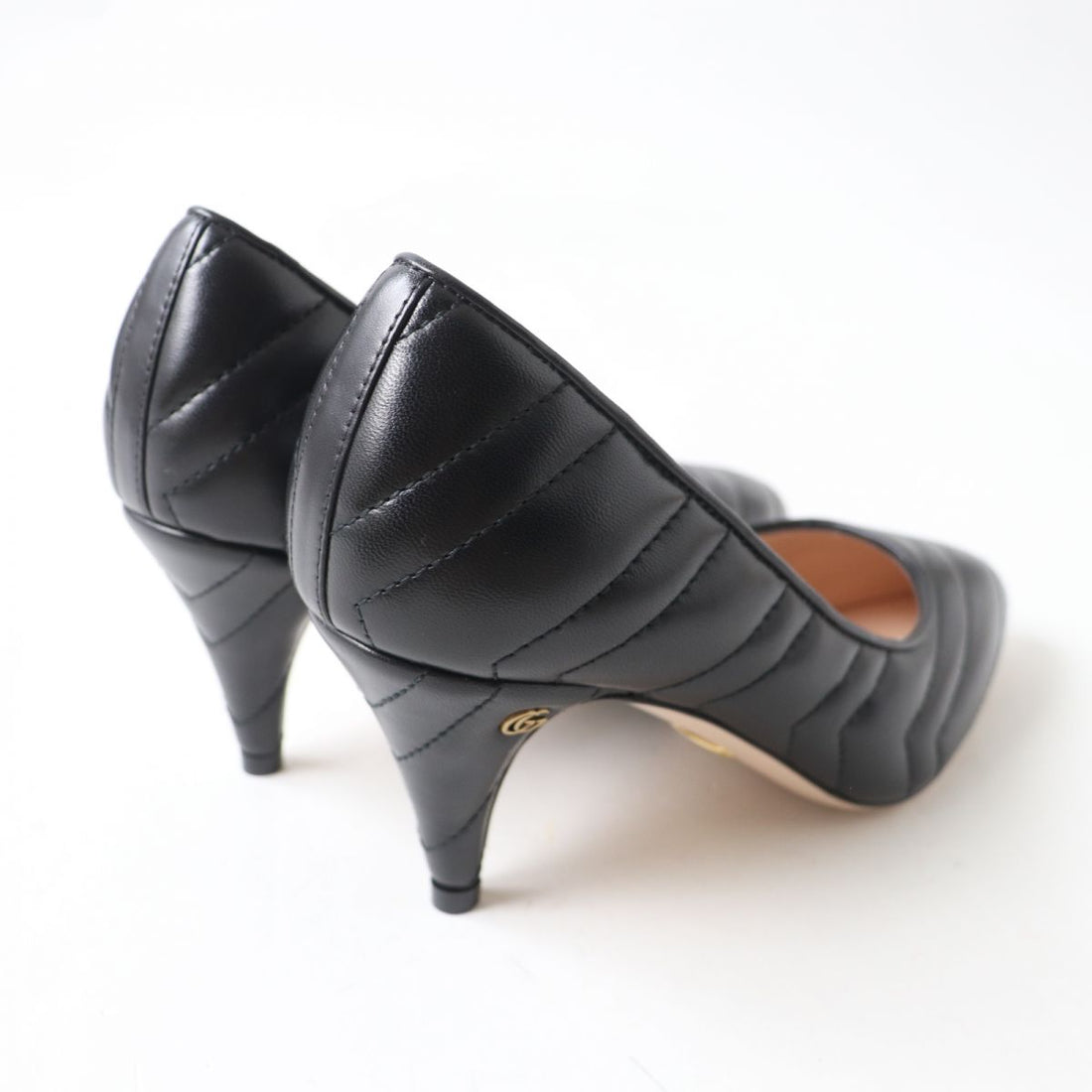 Gucci GG Marmont Leather Pumps Black Size 35