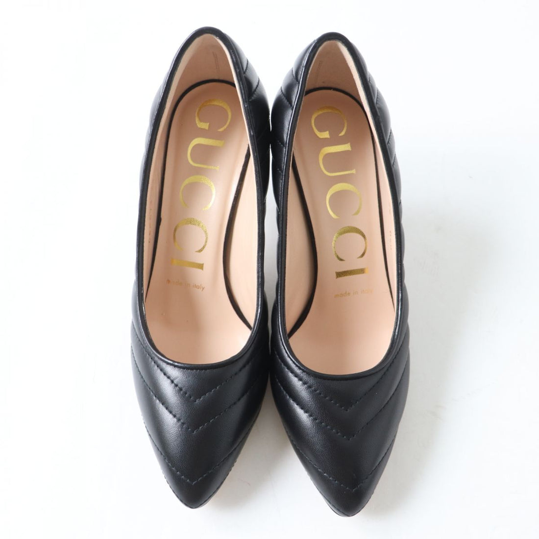 Gucci GG Marmont Leather Pumps Black Size 35