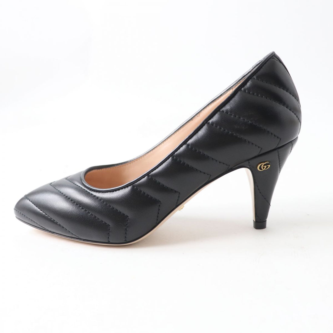 Gucci GG Marmont Leather Pumps Black Size 35