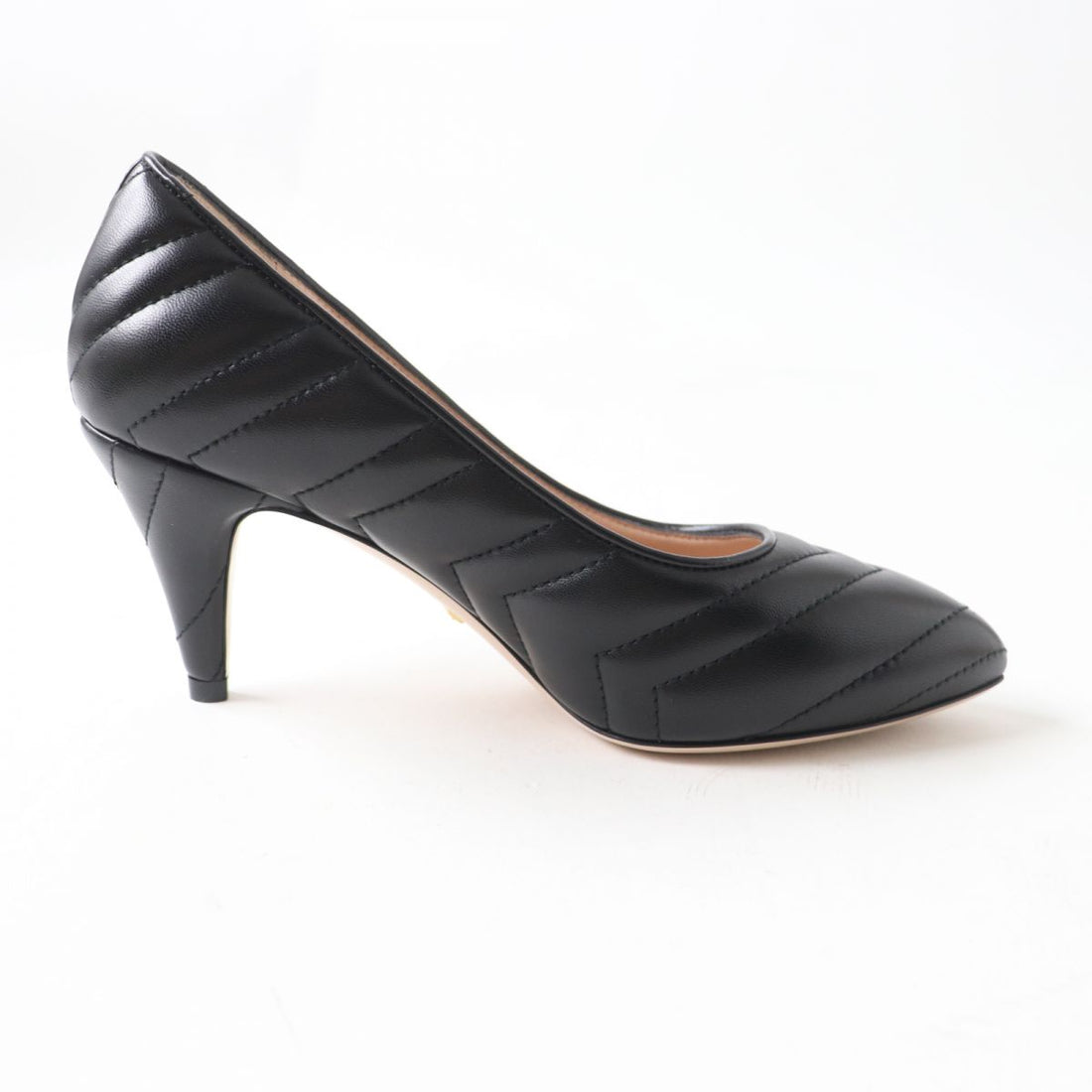 Gucci GG Marmont Leather Pumps Black Size 35