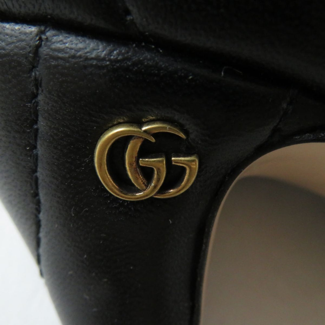 Gucci GG Marmont Leather Pumps Black Size 35