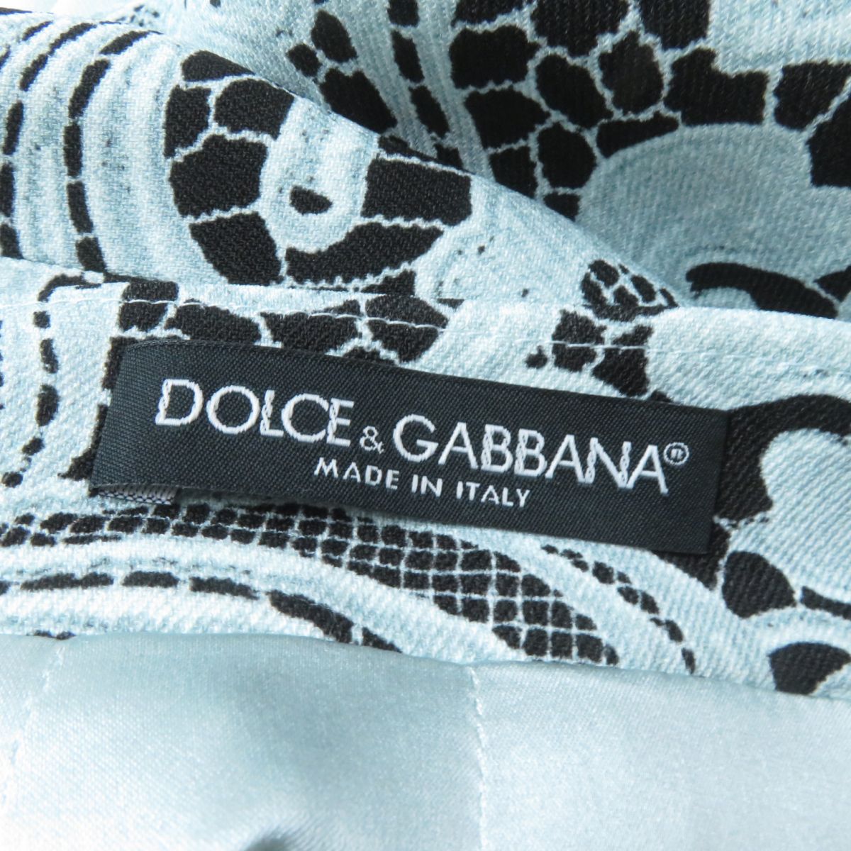 Dolce & Gabbana Lace Print Silk Lined Skirt