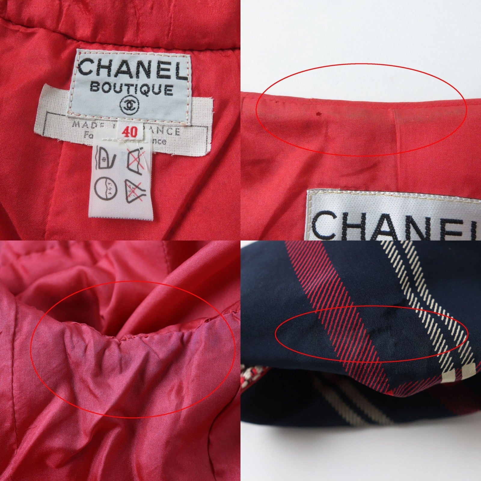 Vintage Chanel COCO Button Jacket Skirt Suit Set