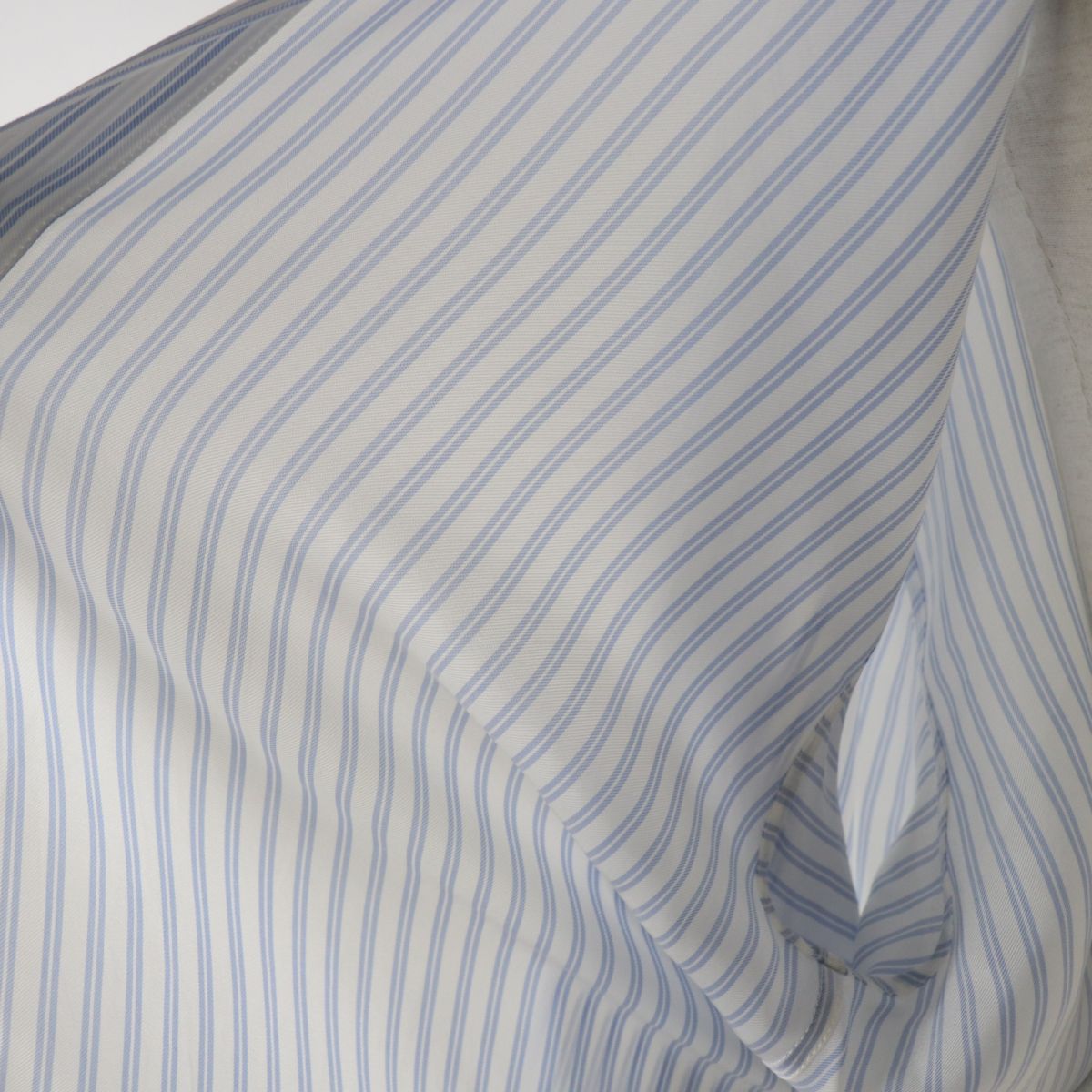 Balenciaga Logo Striped Cupra Shirt White/Blue