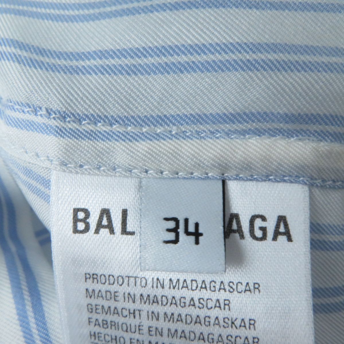 Balenciaga Logo Striped Cupra Shirt White/Blue