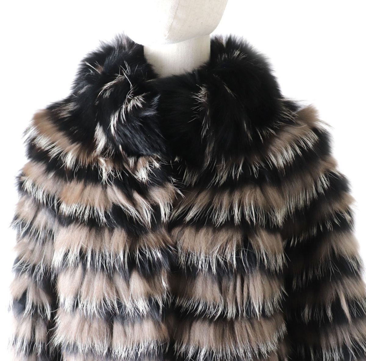 RED VALENTINO Fox Fur Short Jacket Multicolor