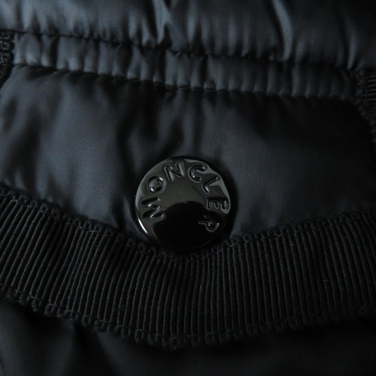 Moncler HERMINE Hooded Long Down Coat Black