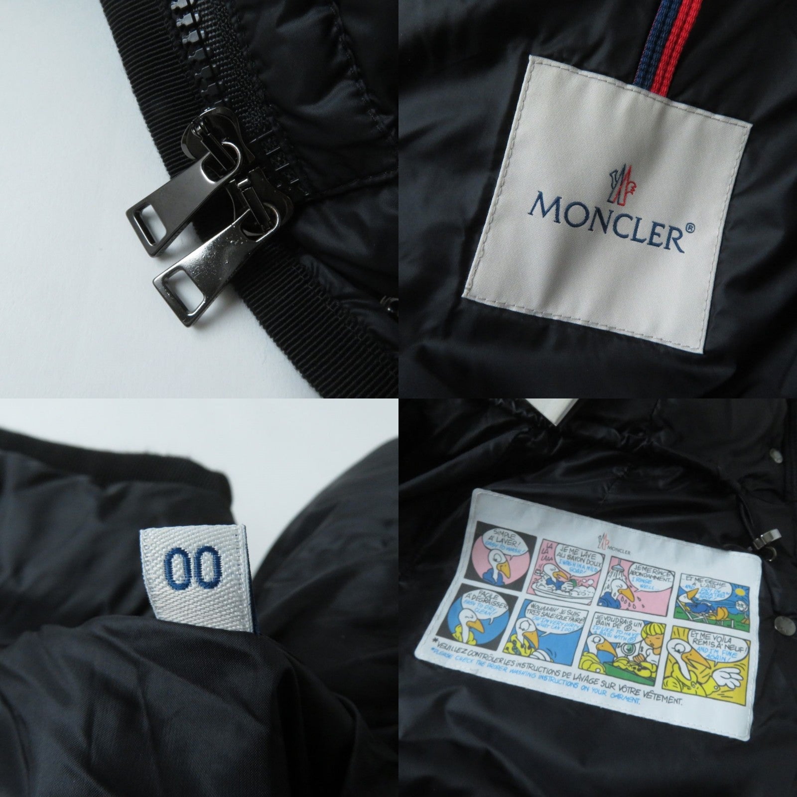 Moncler HERMINE Hooded Long Down Coat Black