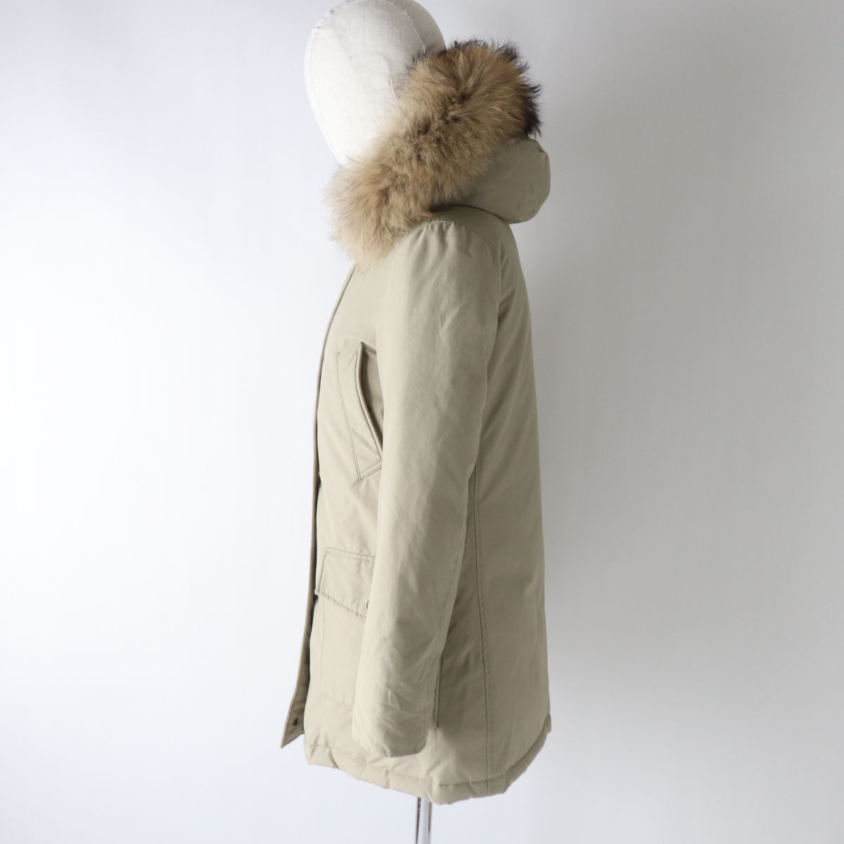 WOOLRICH Arctic Parka Fur Hooded Down Coat XXS