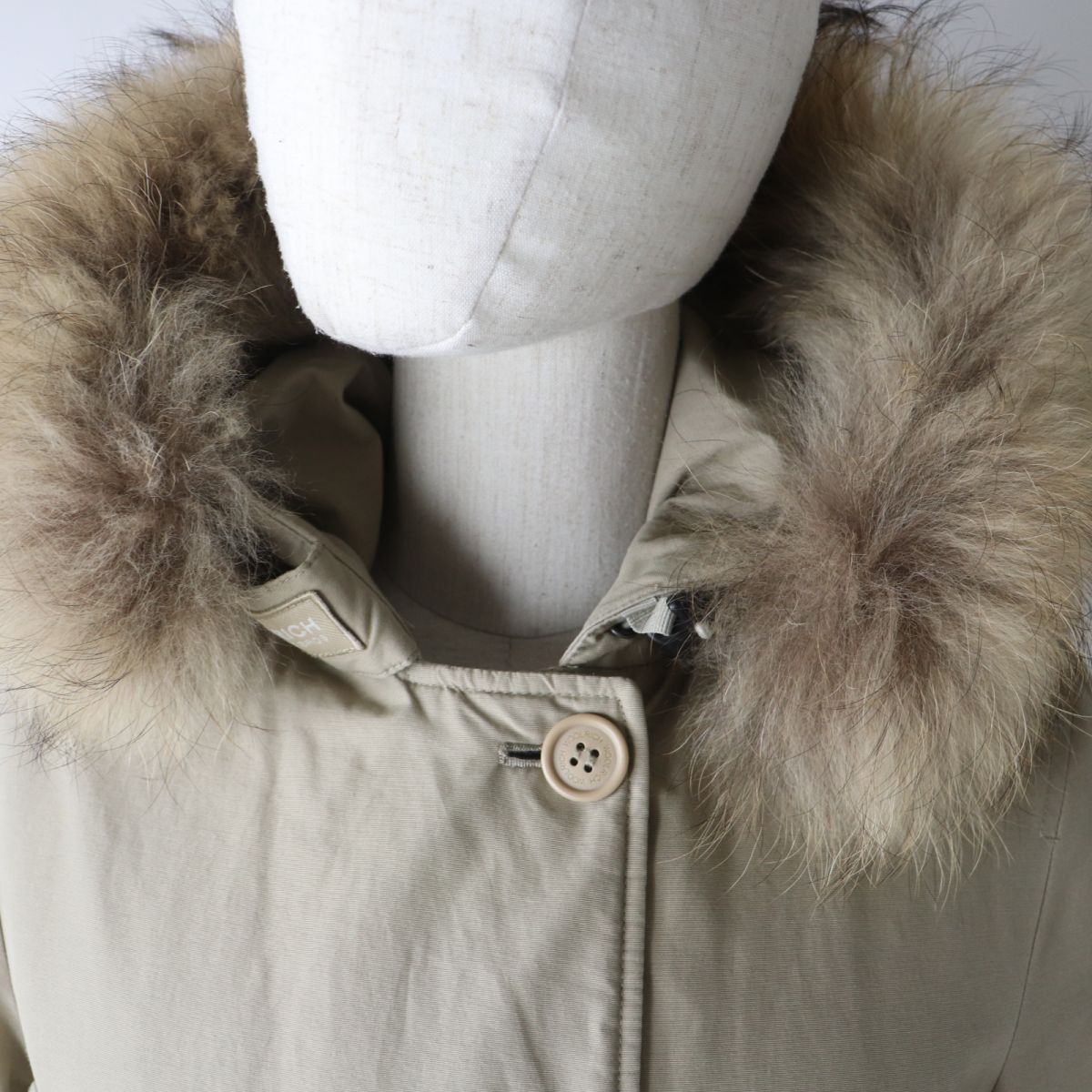 WOOLRICH Arctic Parka Fur Hooded Down Coat XXS