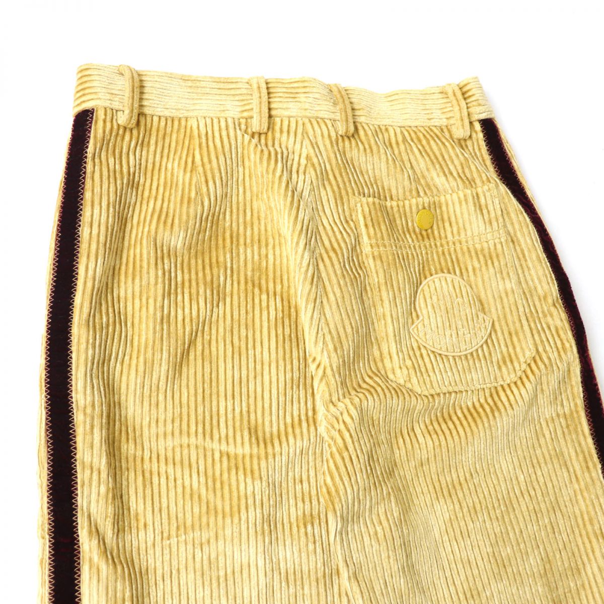 Moncler Corduroy Pants Yellow Bordeaux 42