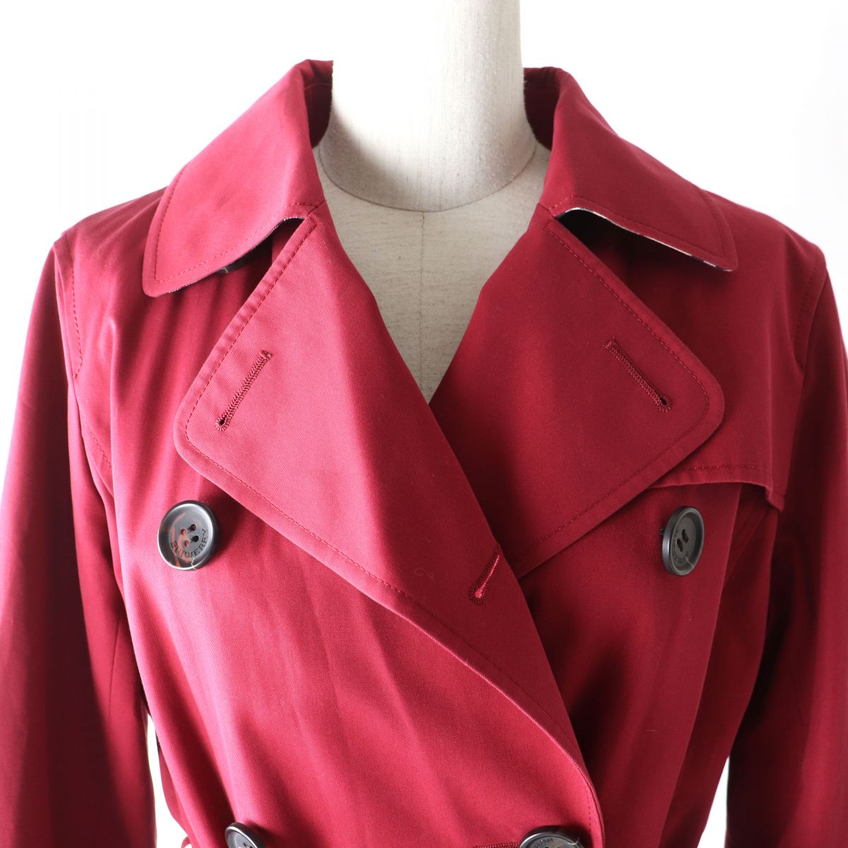 Burberry Trench Coat Wool Liner Red