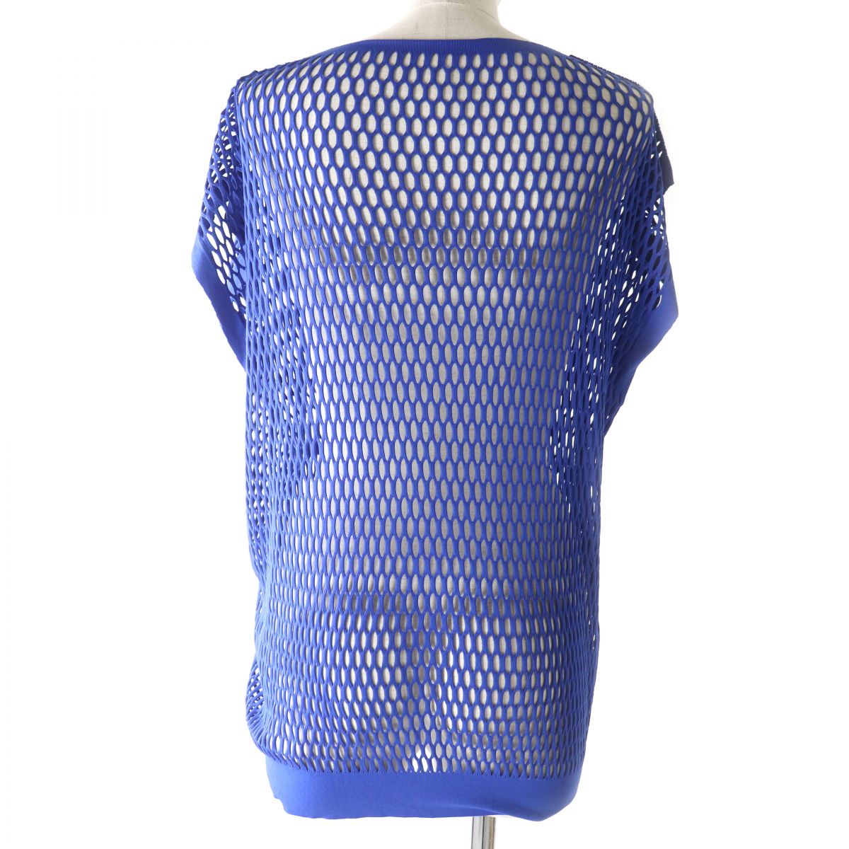 Issey Miyake Mesh Crew Neck Top, Blue