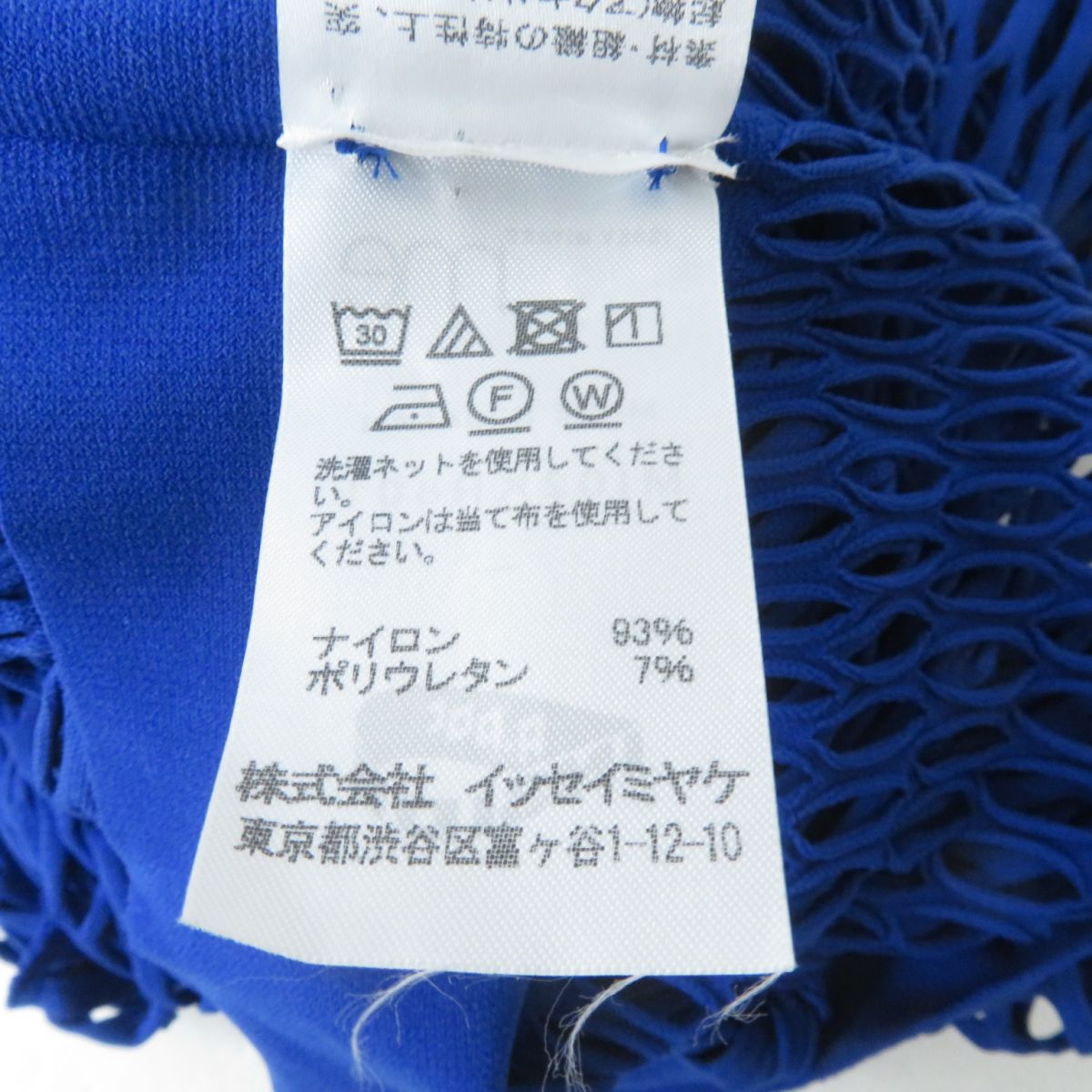 Issey Miyake Mesh Crew Neck Top, Blue