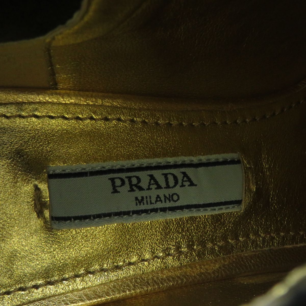 Prada Leather Side Gore Round Toe Short Boots Women