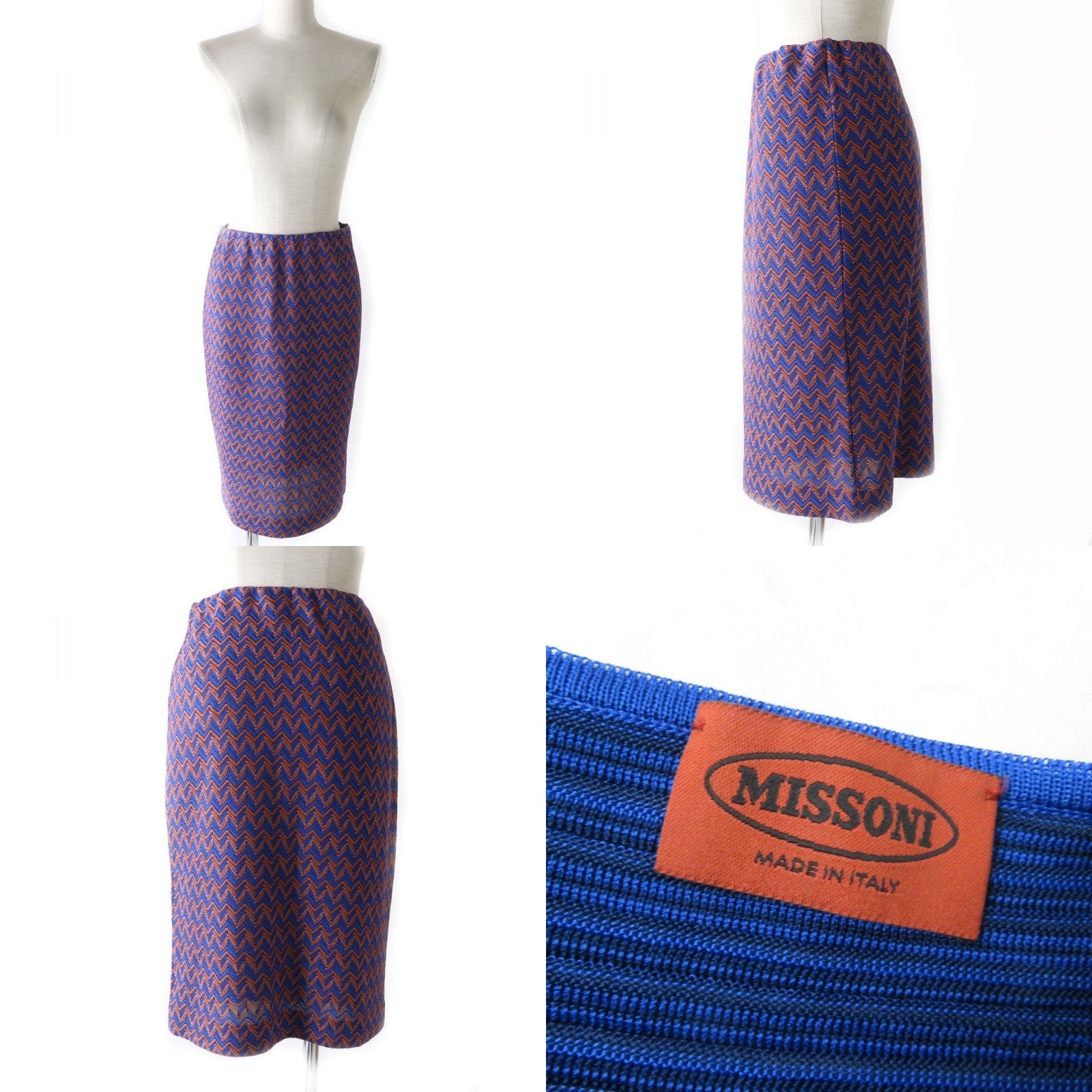 Missoni Zigzag Pattern Top and Skirt Set, Women's Size 40