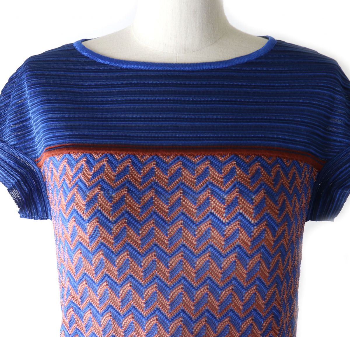 Missoni Zigzag Pattern Top and Skirt Set, Women's Size 40