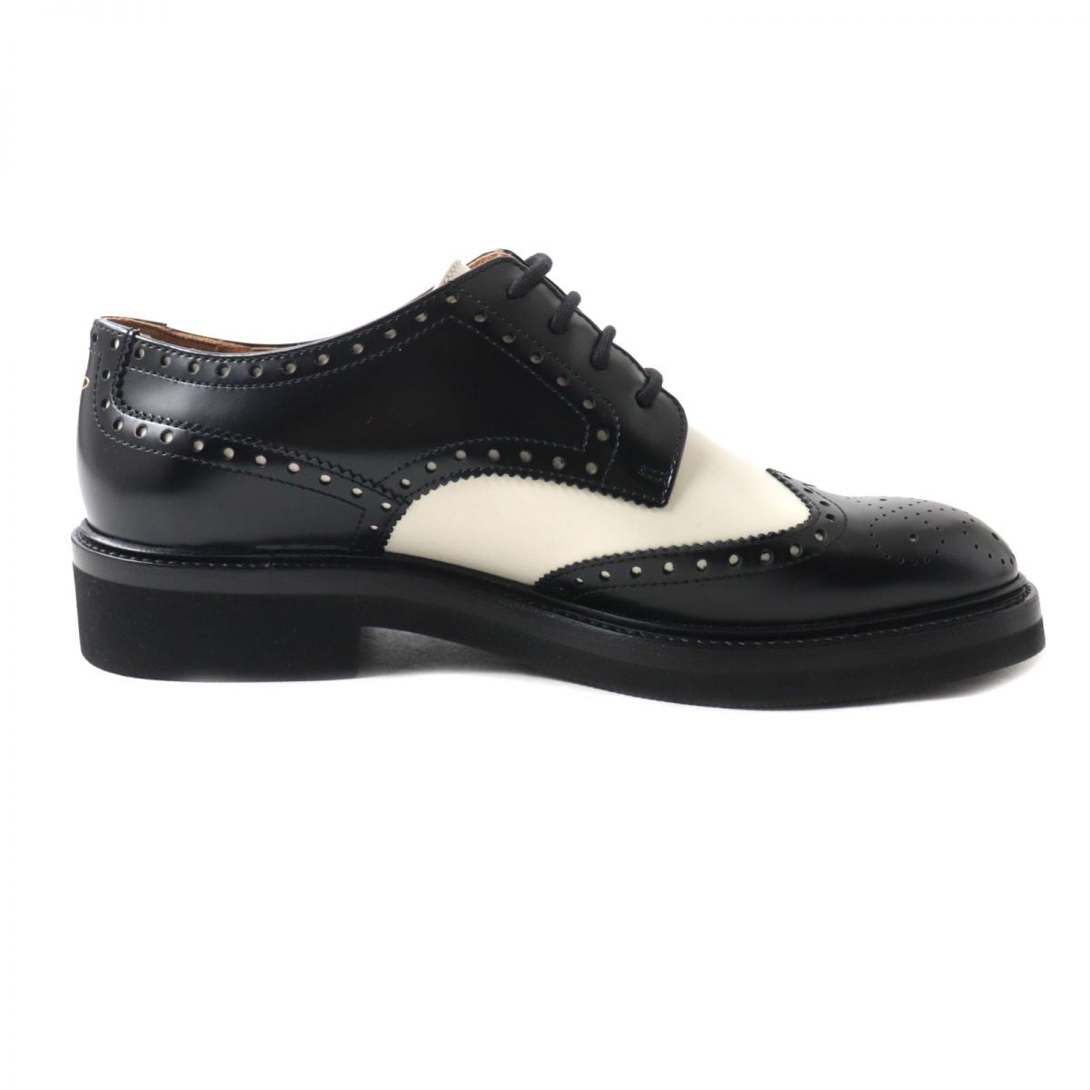 Dior TEDDY-D Wingtip Bicolor Leather Shoes Size 38