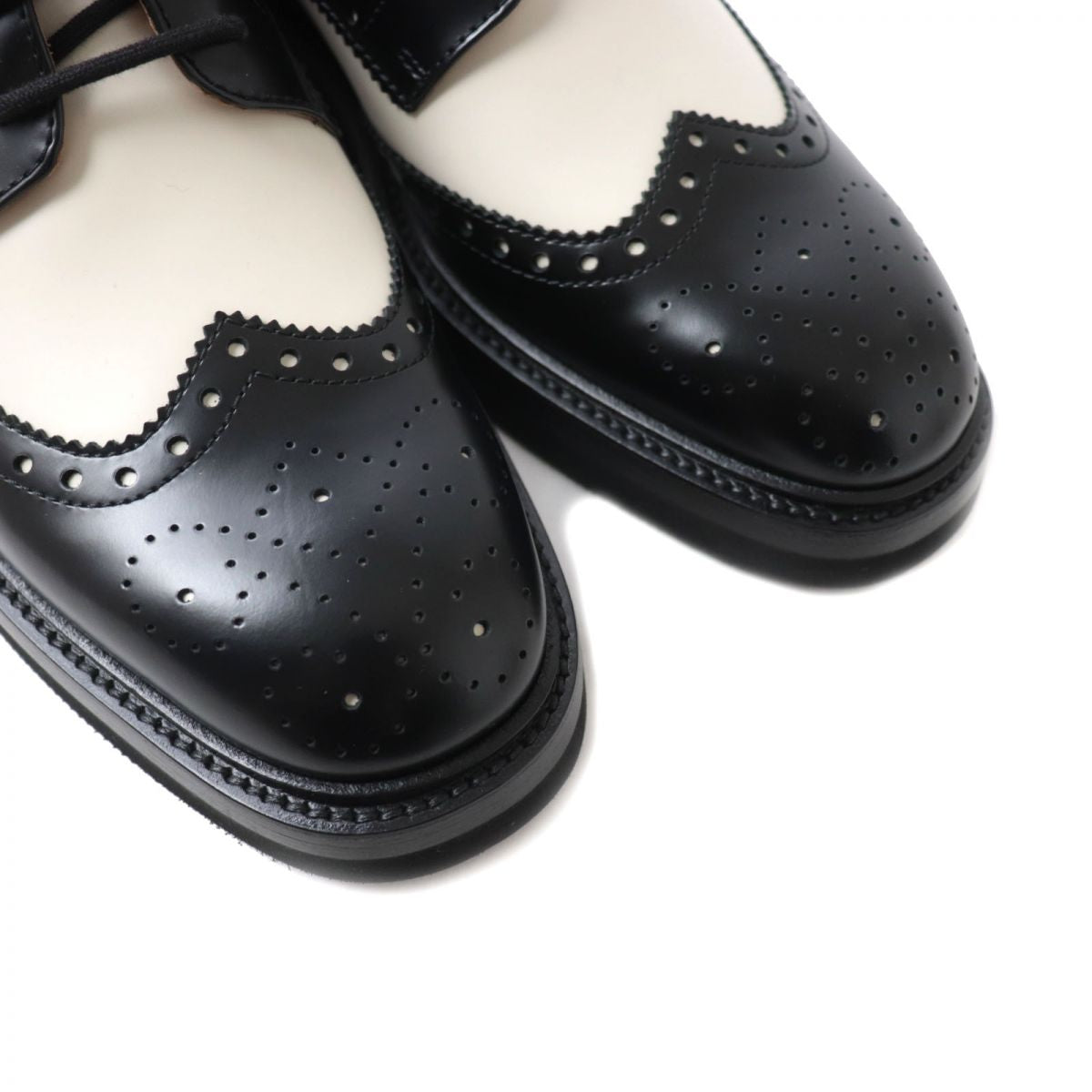 Dior TEDDY-D Wingtip Bicolor Leather Shoes Size 38