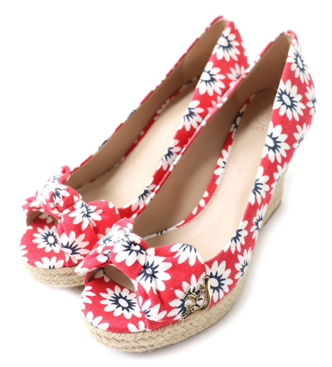 Tory Burch DORY Floral Ribbon Espadrilles Sandals