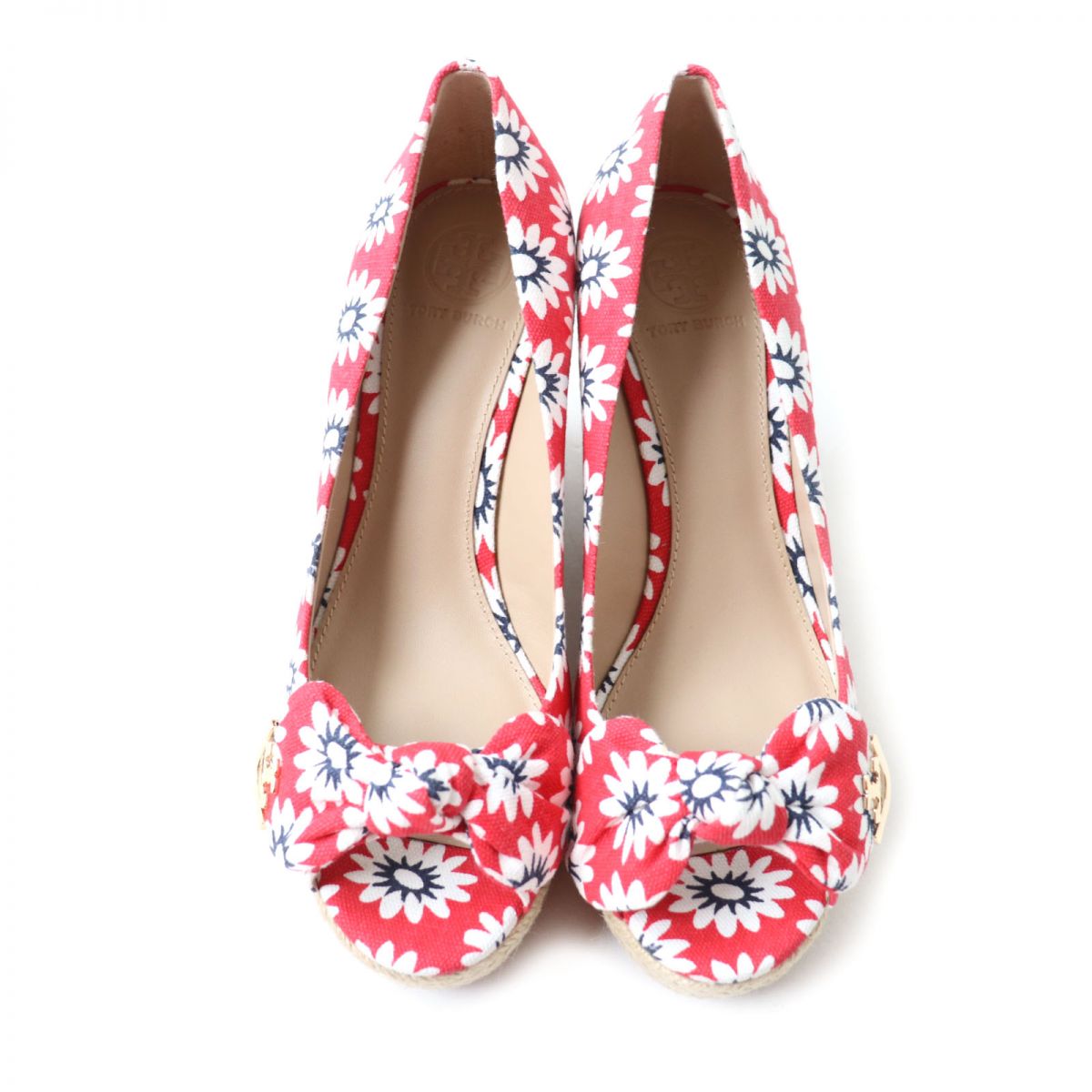 Tory Burch DORY Floral Ribbon Espadrilles Sandals