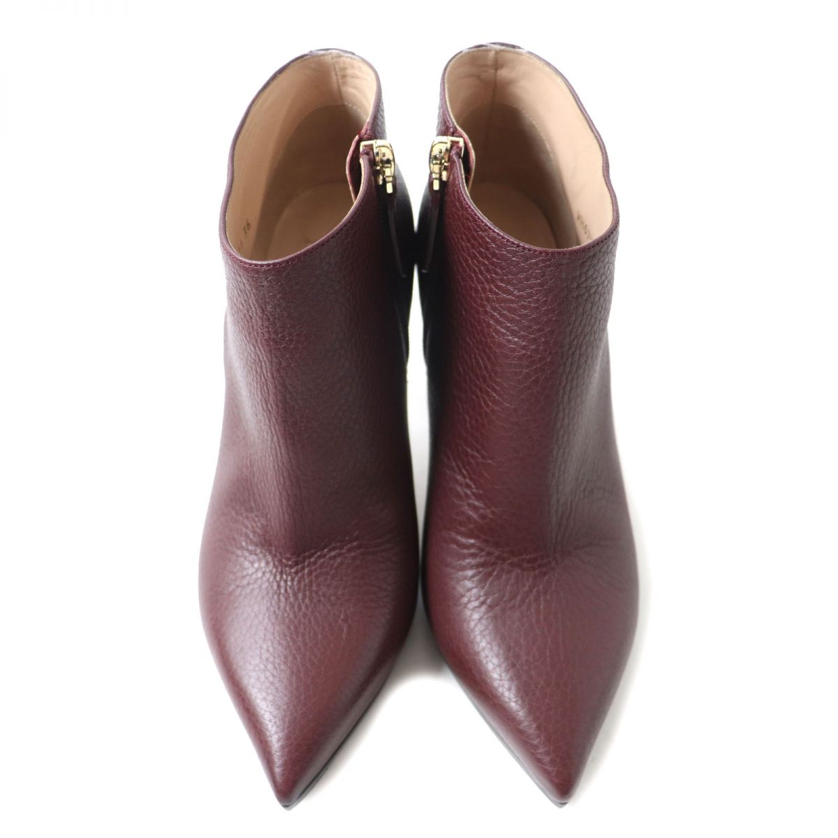 Valentino Rockstud Leather Boots Bordeaux 36