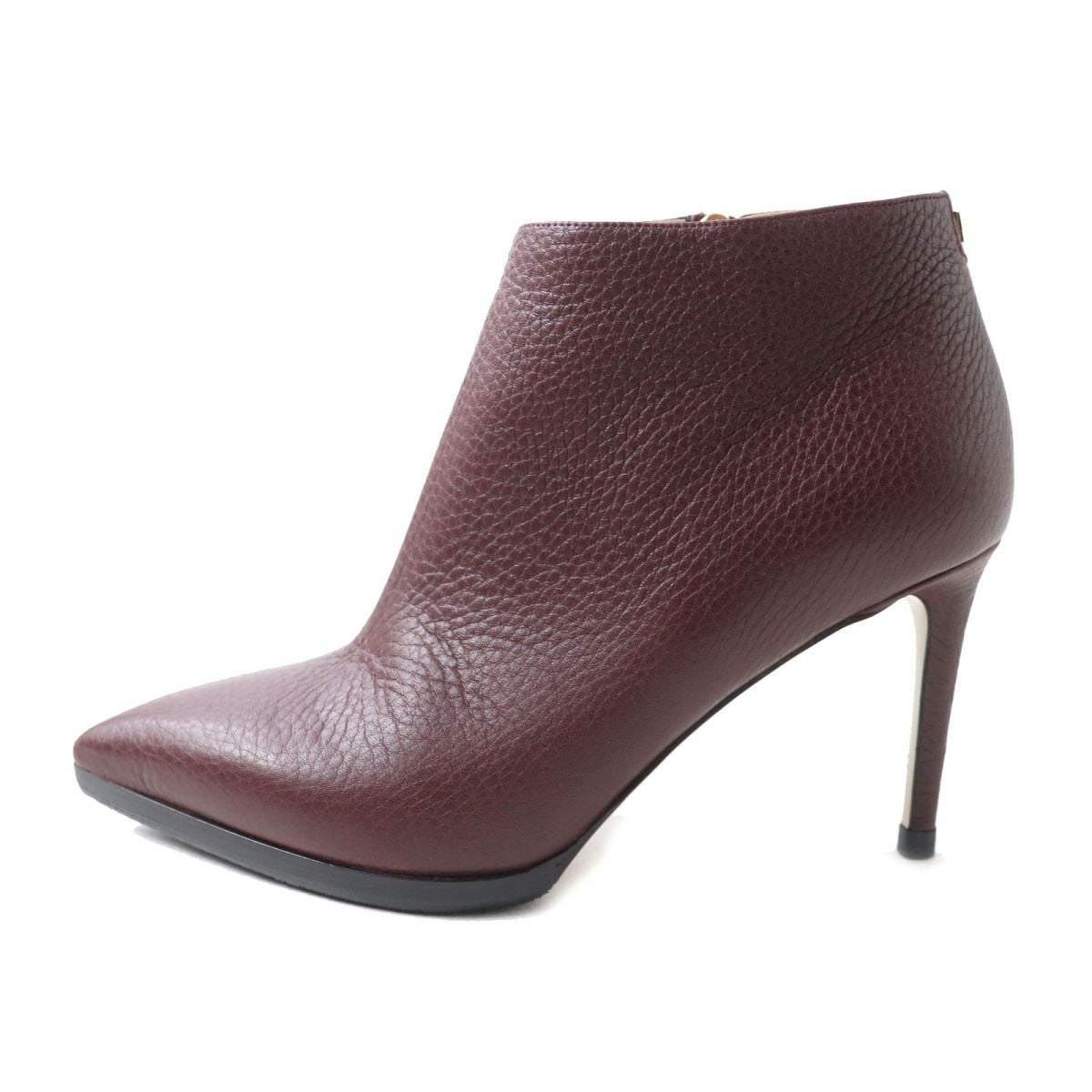 Valentino Rockstud Leather Boots Bordeaux 36