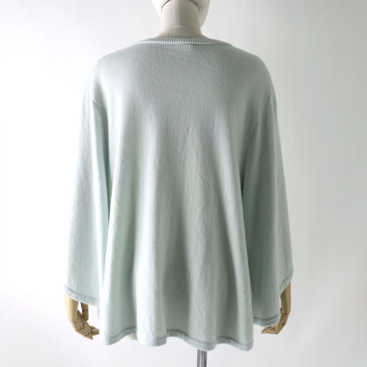 Hermes Cashmere V-neck Knit Poncho Pullover